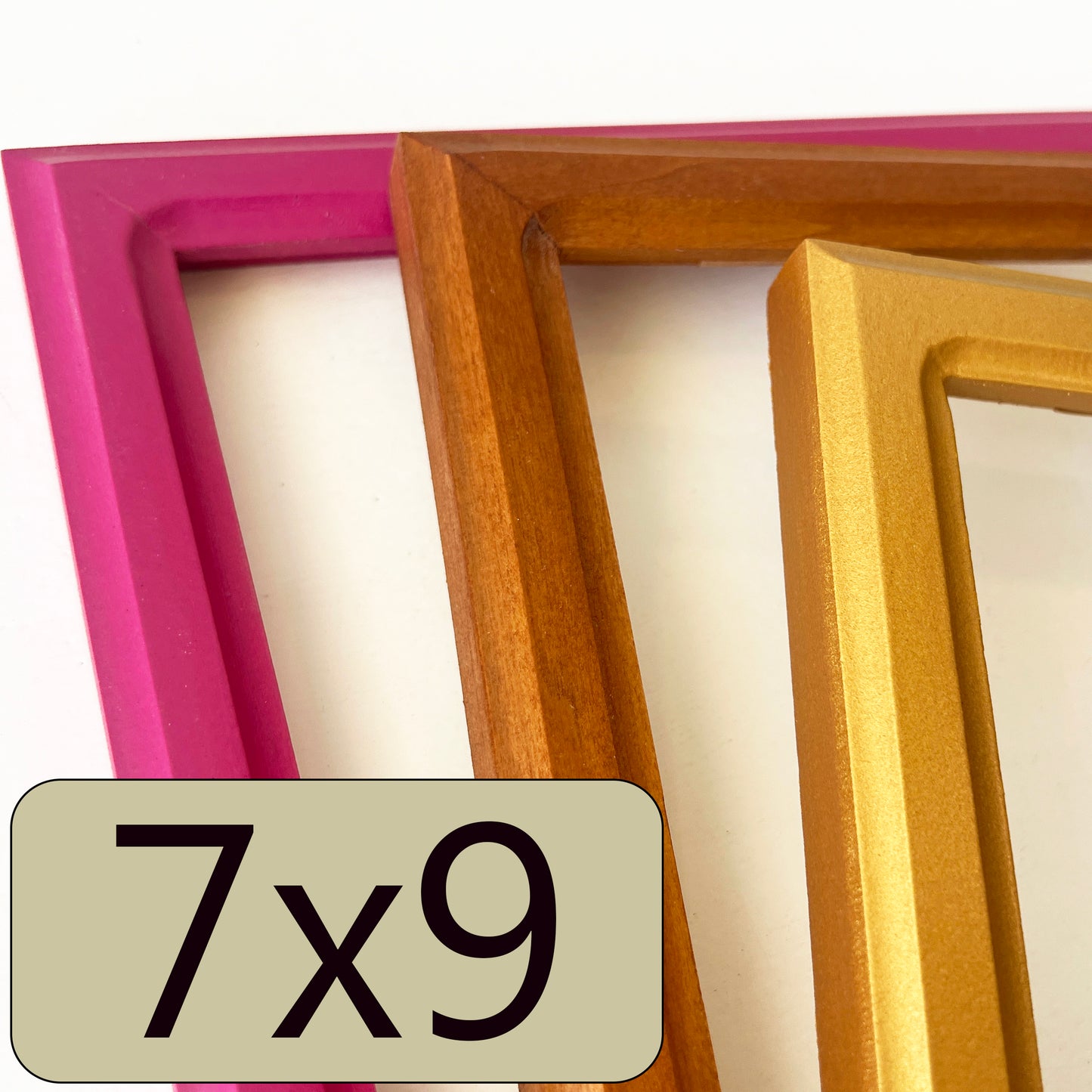 7x9" frame in 1x1 Double Cove style - Choose your color - FREE SHIPPING