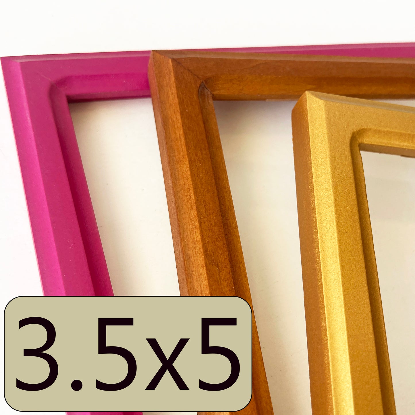3.5x5" frame in 1x1 Double Cove style - Choose your color - FREE SHIPPING