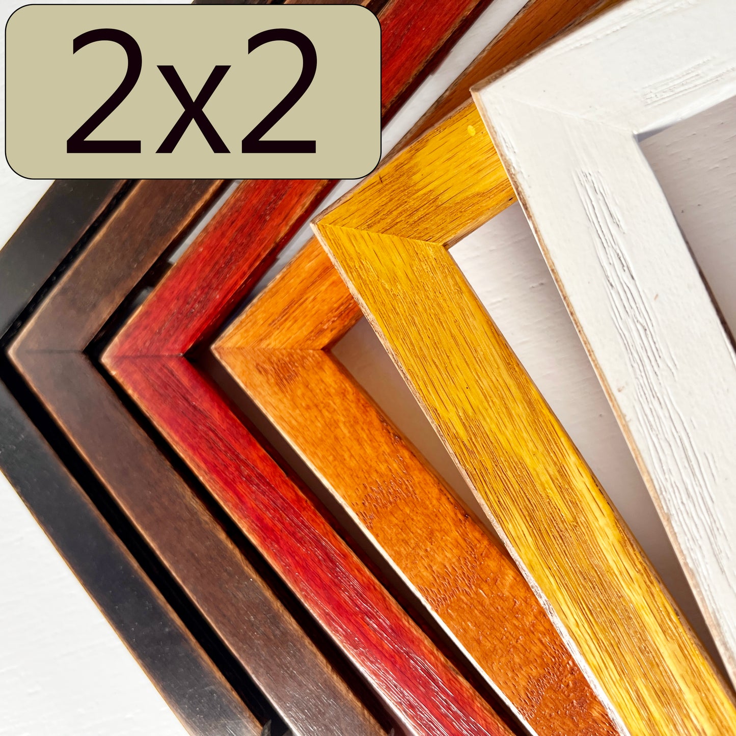 2x2" frame in 1x1 Oak style - Choose your color - FREE SHIPPING