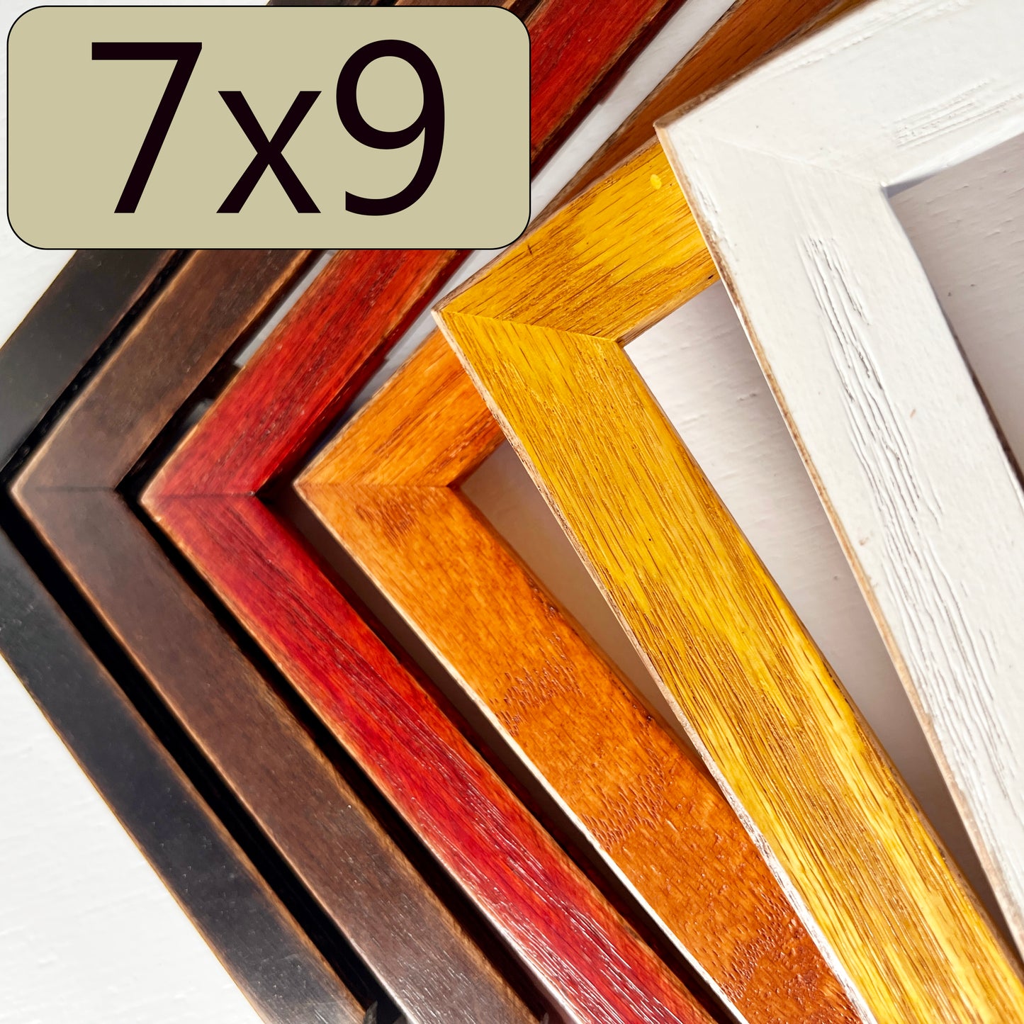 7x9" frame in 1x1 Oak style - Choose your color - FREE SHIPPING