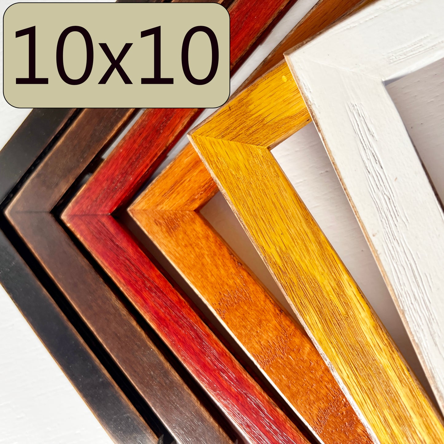 10x10" frame in 1x1 Oak style - Choose your color - FREE SHIPPING