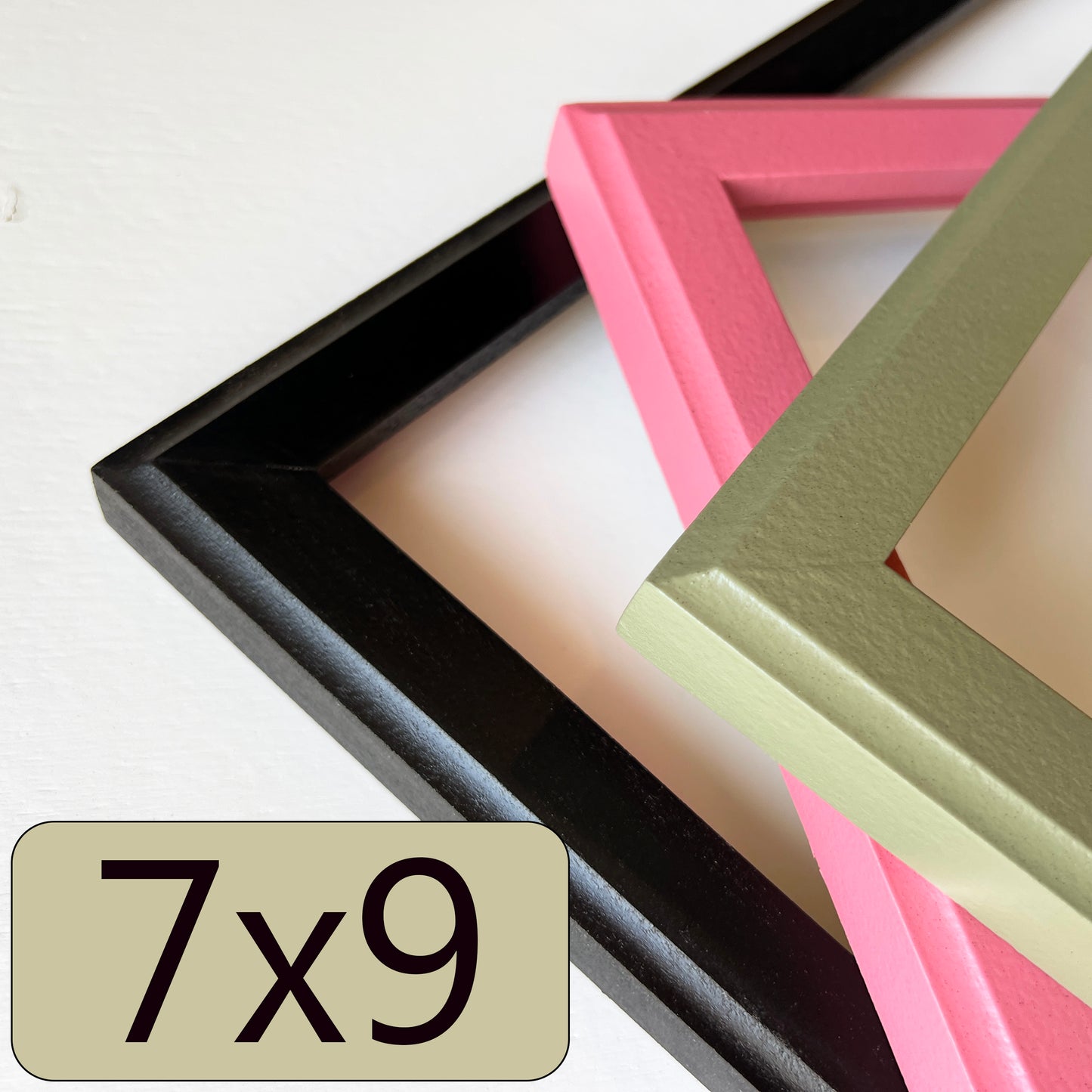 7x9" frame in 1x1 Outside Cove style - Choose your color - FREE SHIPPING