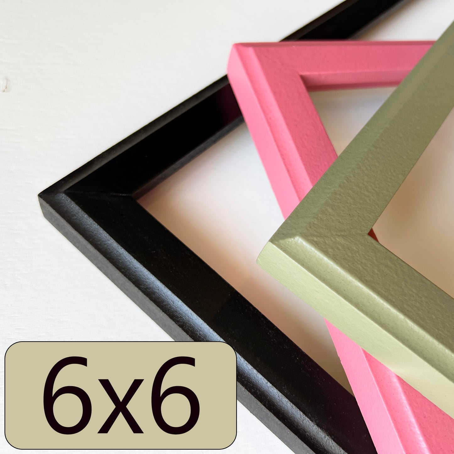6x6" frame in 1x1 Outside Cove style - Choose your color - FREE SHIPPING