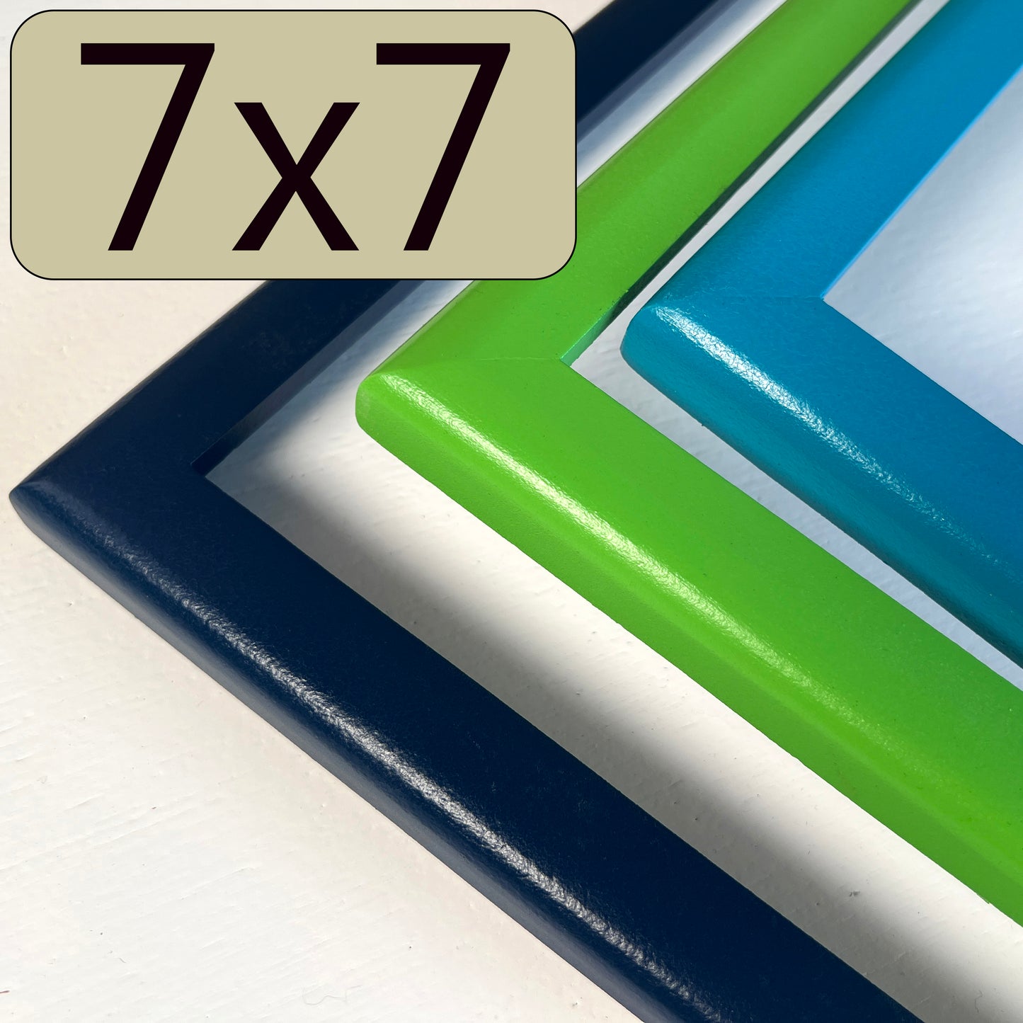 7x7" frame in 1x1 Rounded style - Choose your color - FREE SHIPPING
