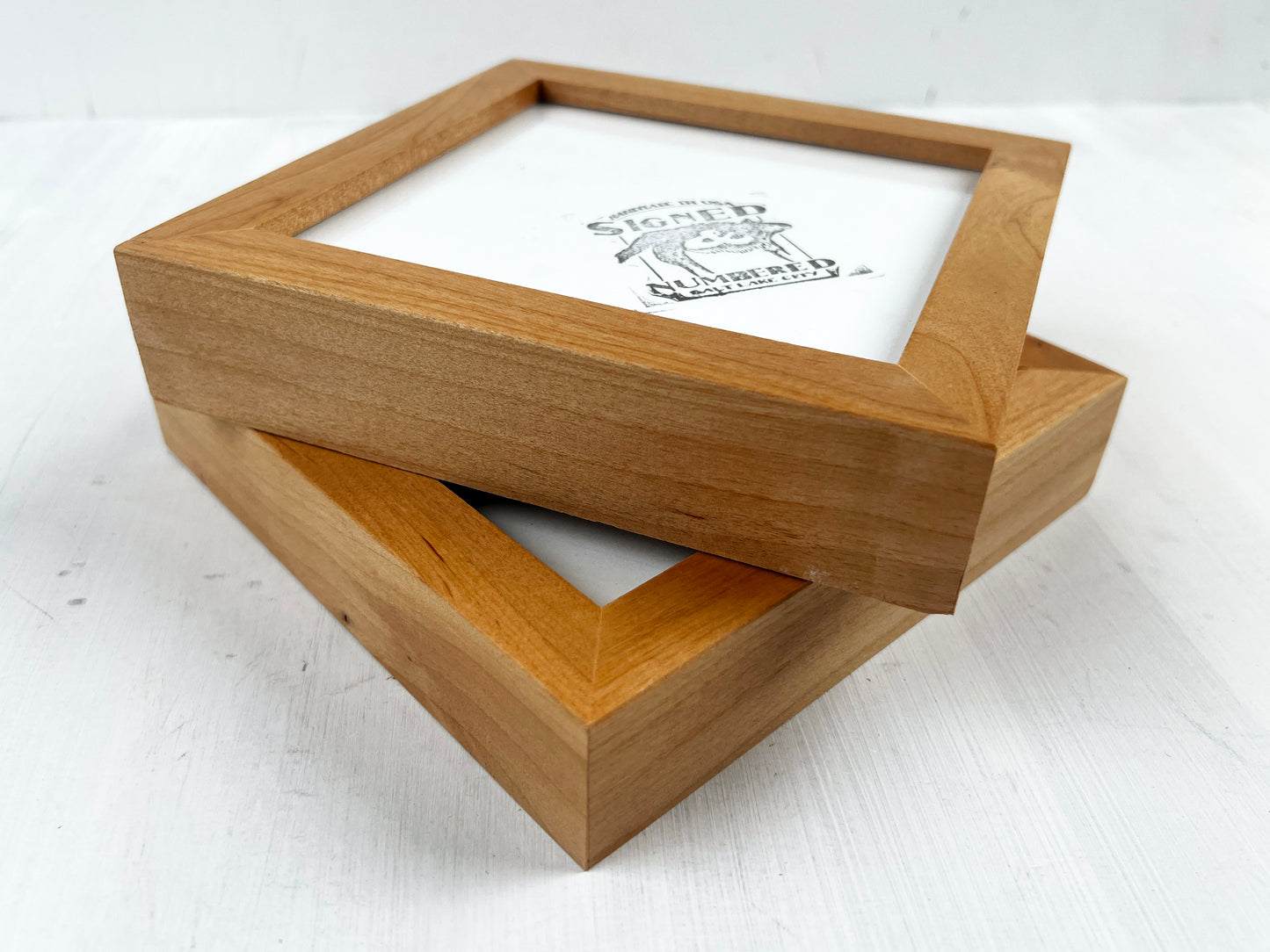 Solid Alder Picture Frame in Deep Flat Hardwood Molding - Choose Your Size - Ships Right Away!