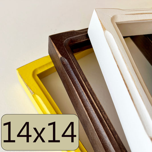 14x14" frame in Deep Bones style - Choose your color - FREE SHIPPING