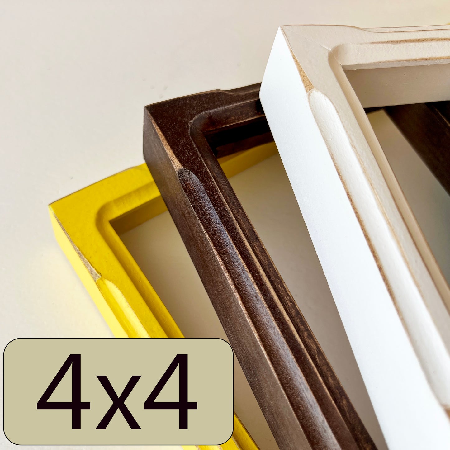 4x4" frame in Deep Bones style - Choose your color - FREE SHIPPING