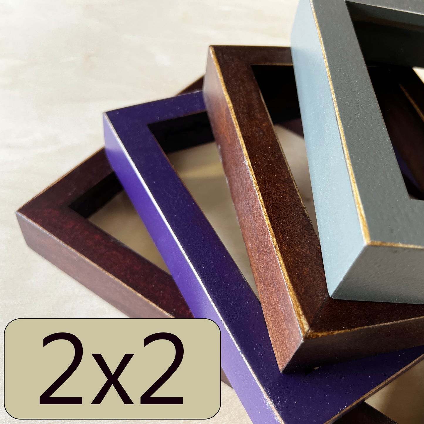 2x2" frame in Deep Flat style - Choose your color - FREE SHIPPING