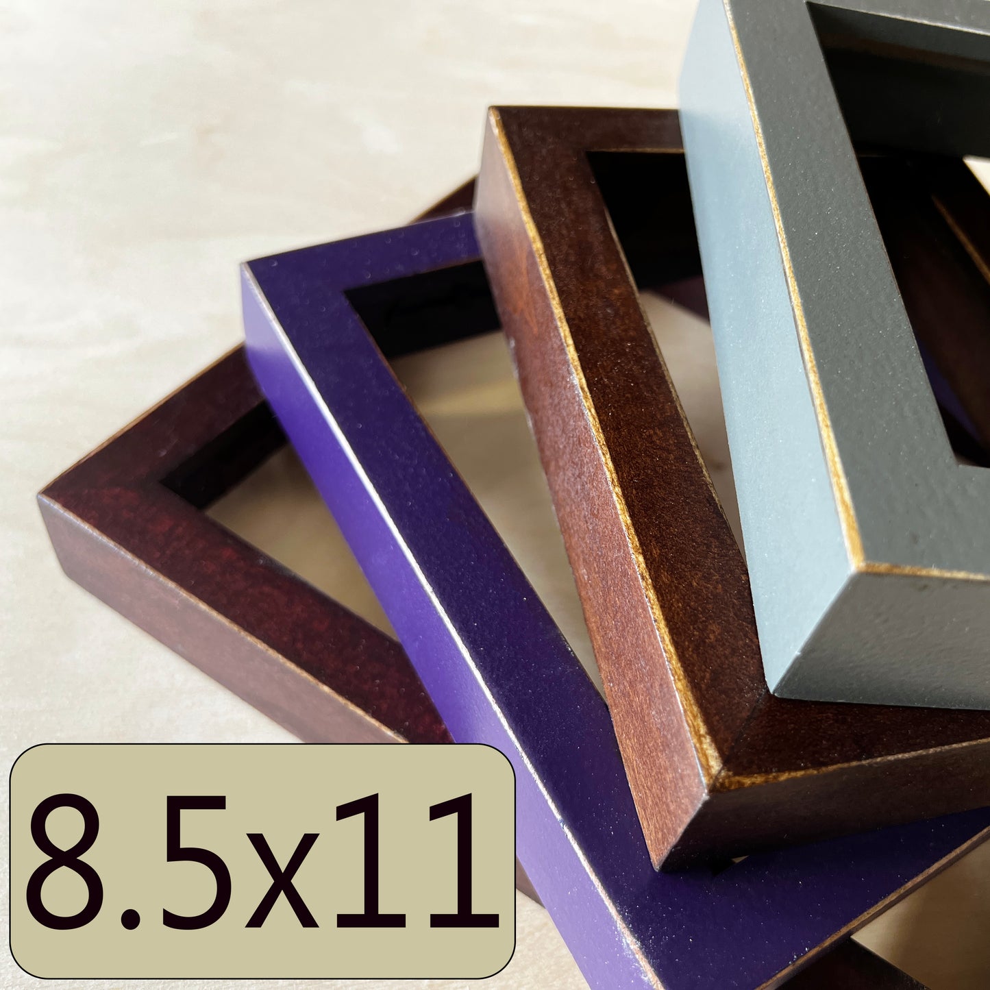 8.5x11" frame in Deep Flat style - Choose your color - FREE SHIPPING