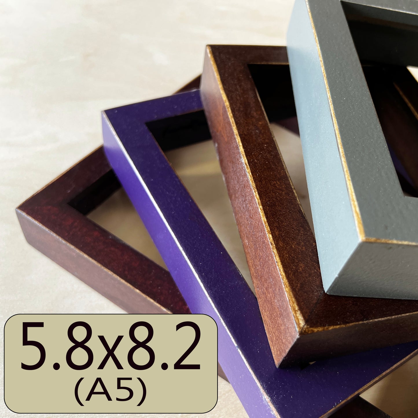 A5 5.8x8.2" frame in Deep Flat style - Choose your color - FREE SHIPPING