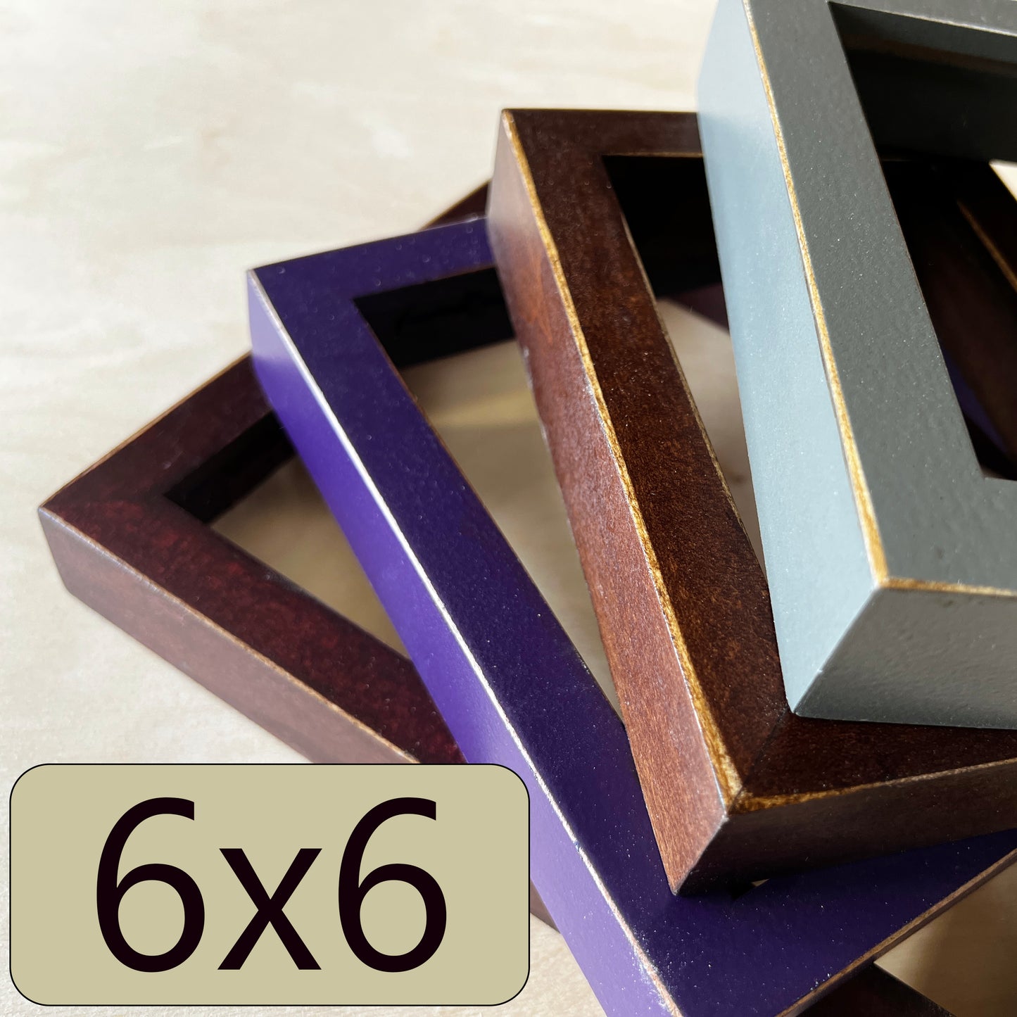 6x6" frame in Deep Flat style - Choose your color - FREE SHIPPING