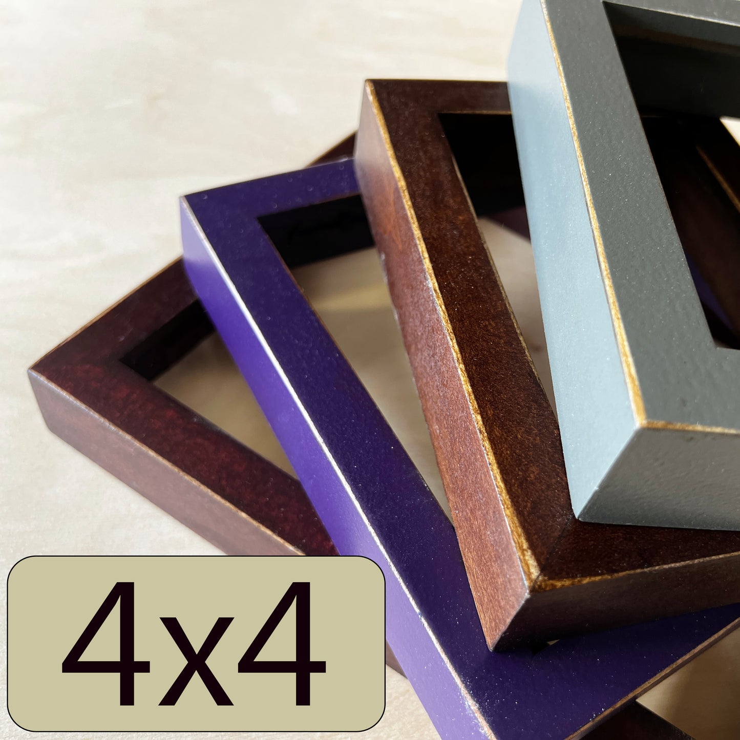 4x4" frame in Deep Flat style - Choose your color - FREE SHIPPING