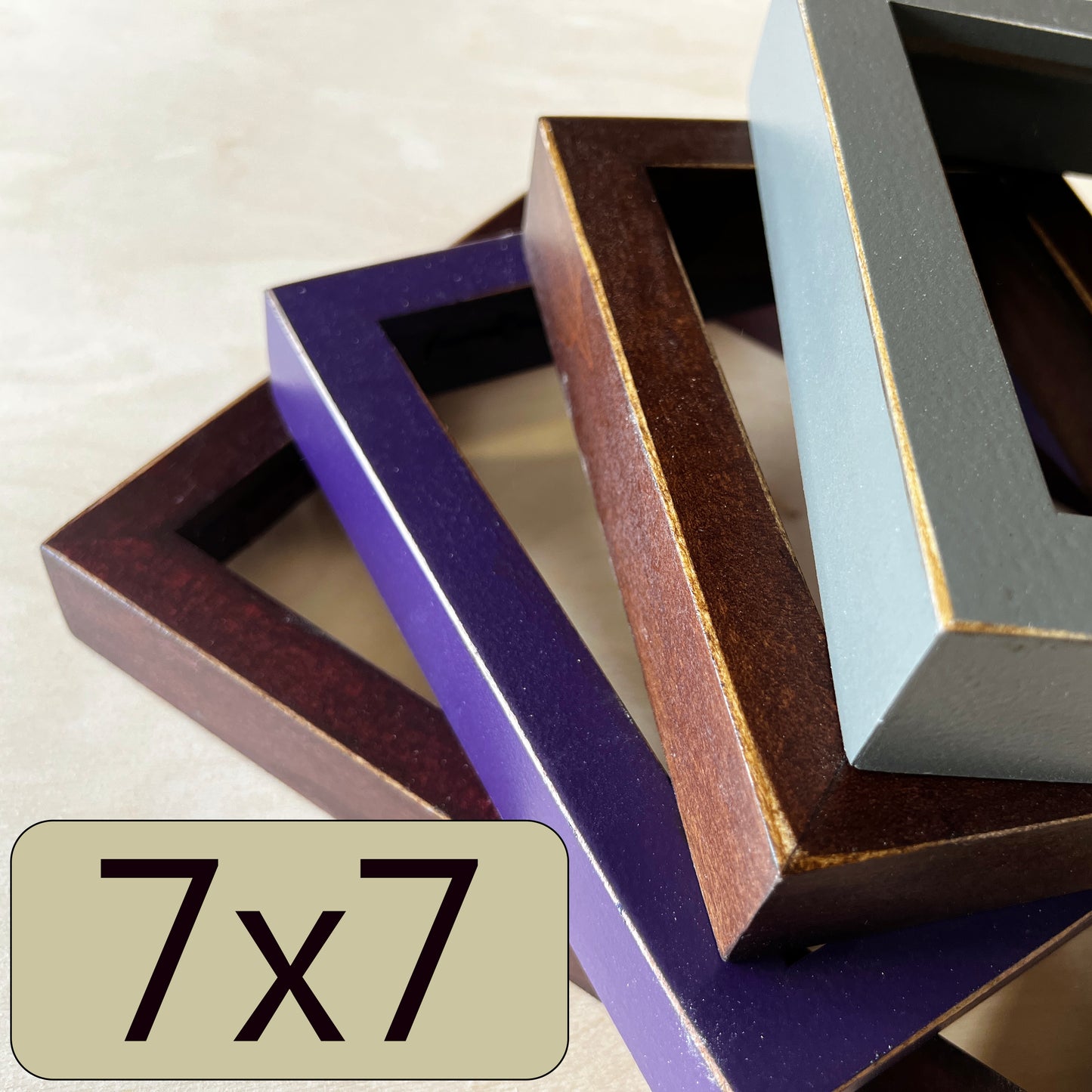 7x7" frame in Deep Flat style - Choose your color - FREE SHIPPING