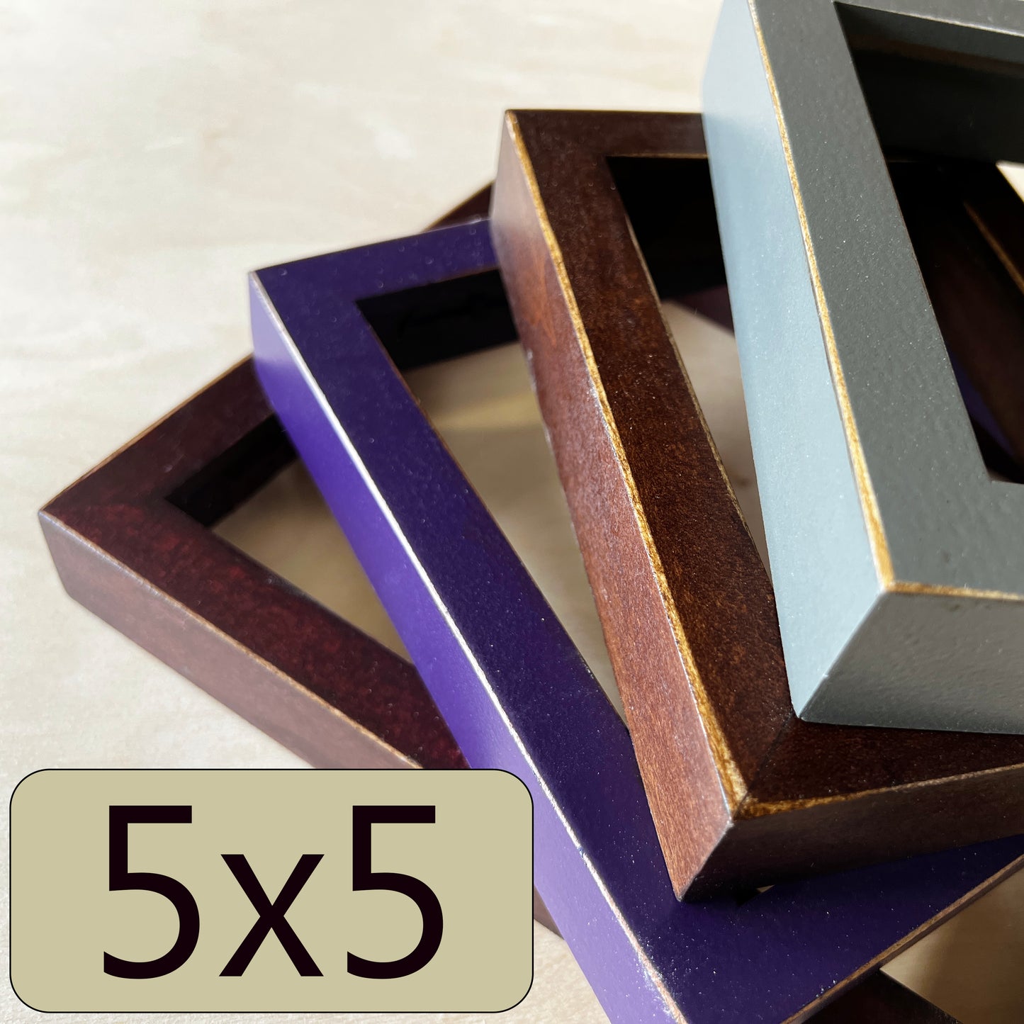 5x5" frame in Deep Flat style - Choose your color - FREE SHIPPING