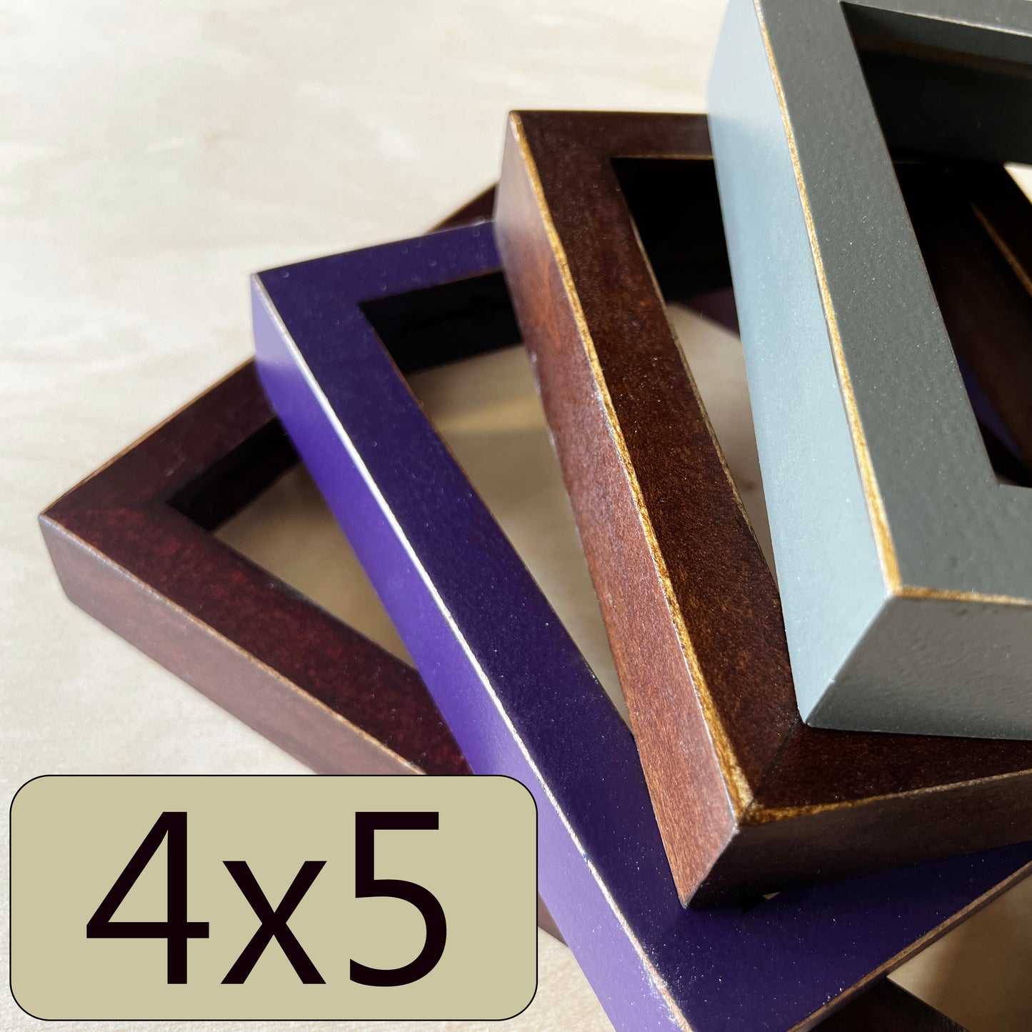 4x5" frame in Deep Flat style - Choose your color - FREE SHIPPING