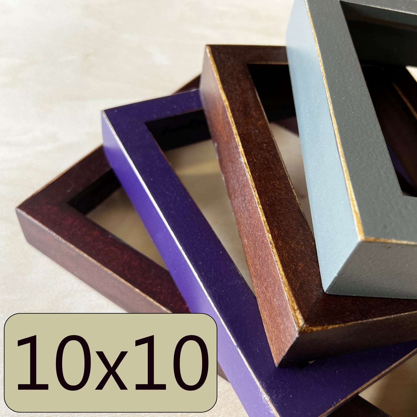 10x10" frame in Deep Flat style - Choose your color - FREE SHIPPING