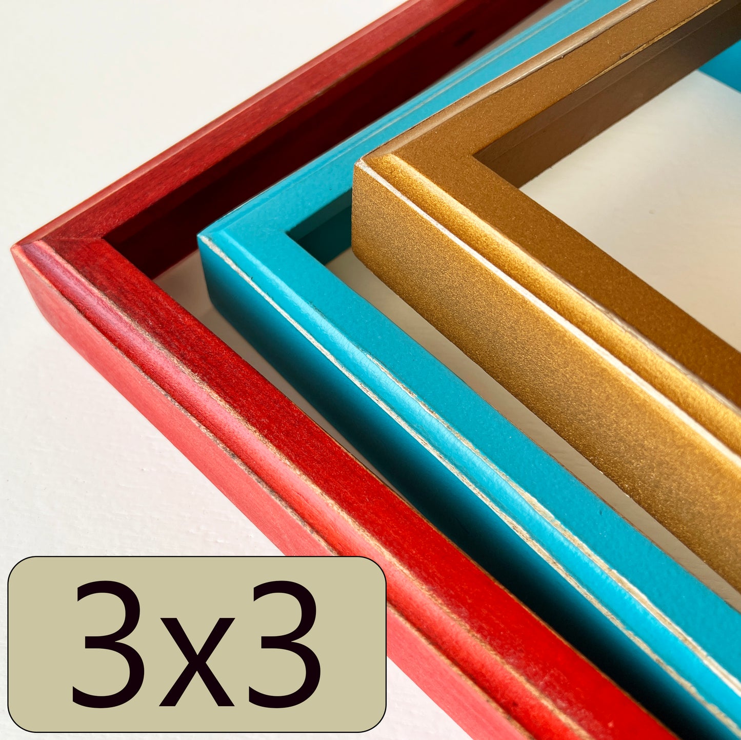 3x3" frame in Deep Outside Cove style - Choose your color - FREE SHIPPING