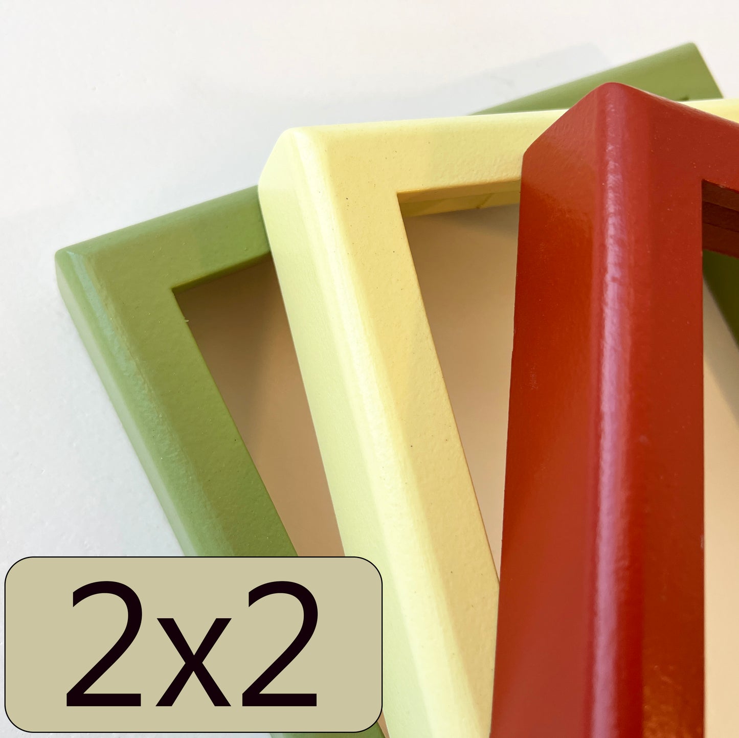 2x2" frame in Deep Rounded style - Choose your color - FREE SHIPPING