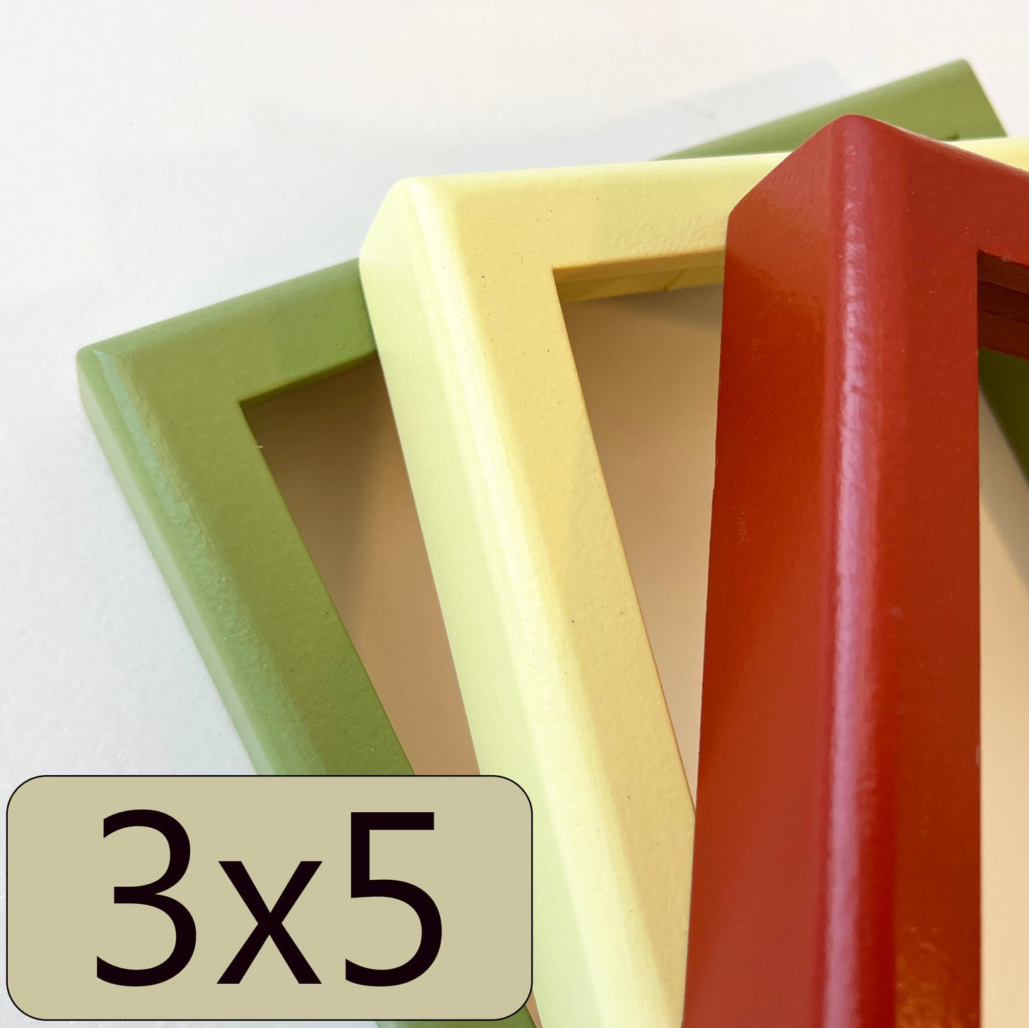 3x5" frame in Deep Rounded style - Choose your color - FREE SHIPPING