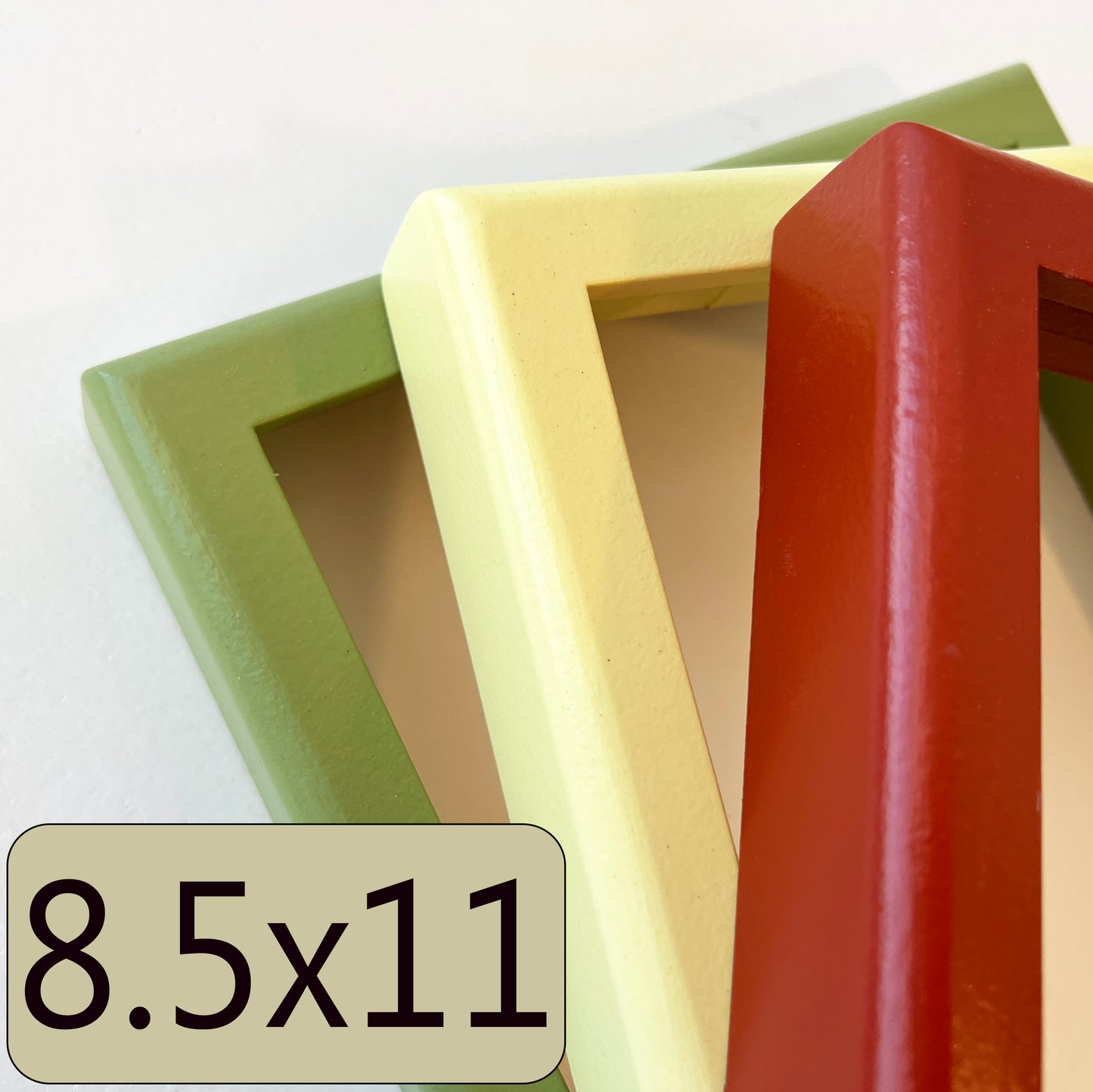 8.5x11" frame in Deep Rounded style - Choose your color - FREE SHIPPING