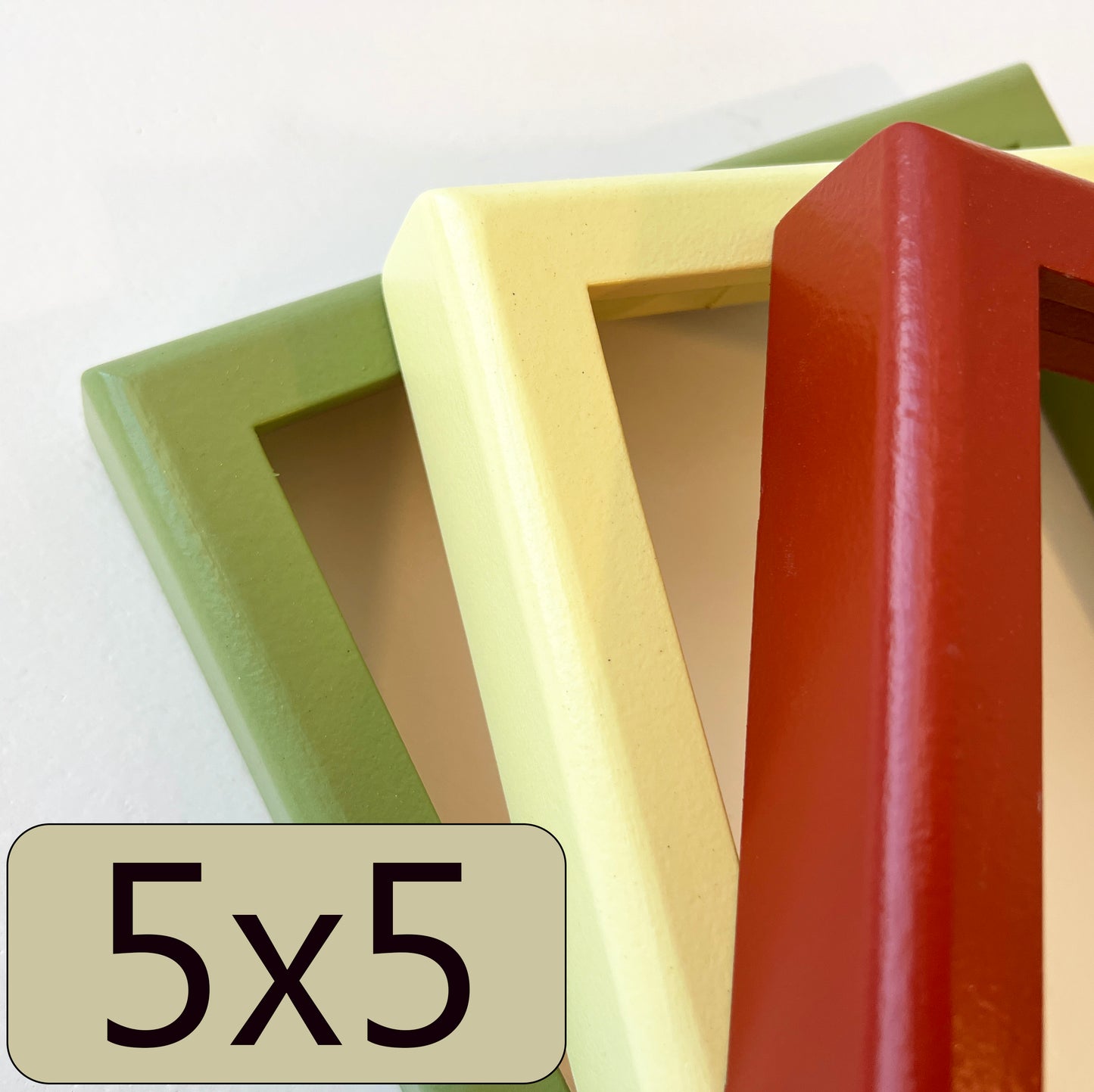 5x5" frame in Deep Rounded style - Choose your color - FREE SHIPPING