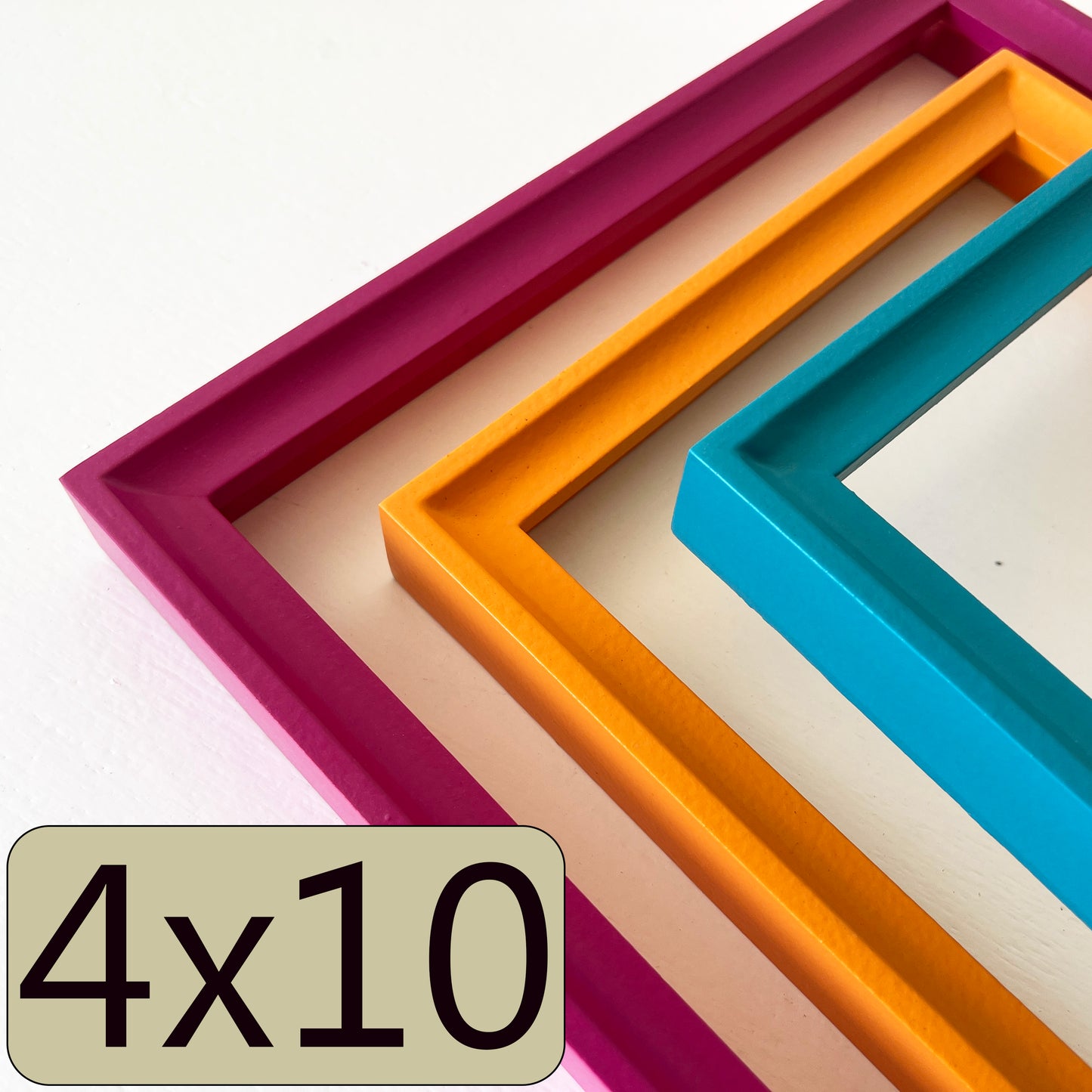 4x10" frame in Foxy Cove style - Choose your color - FREE SHIPPING