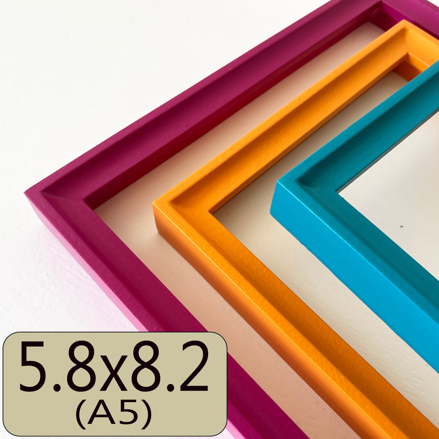 A5 5.8x8.2" frame in Foxy Cove style - Choose your color - FREE SHIPPING