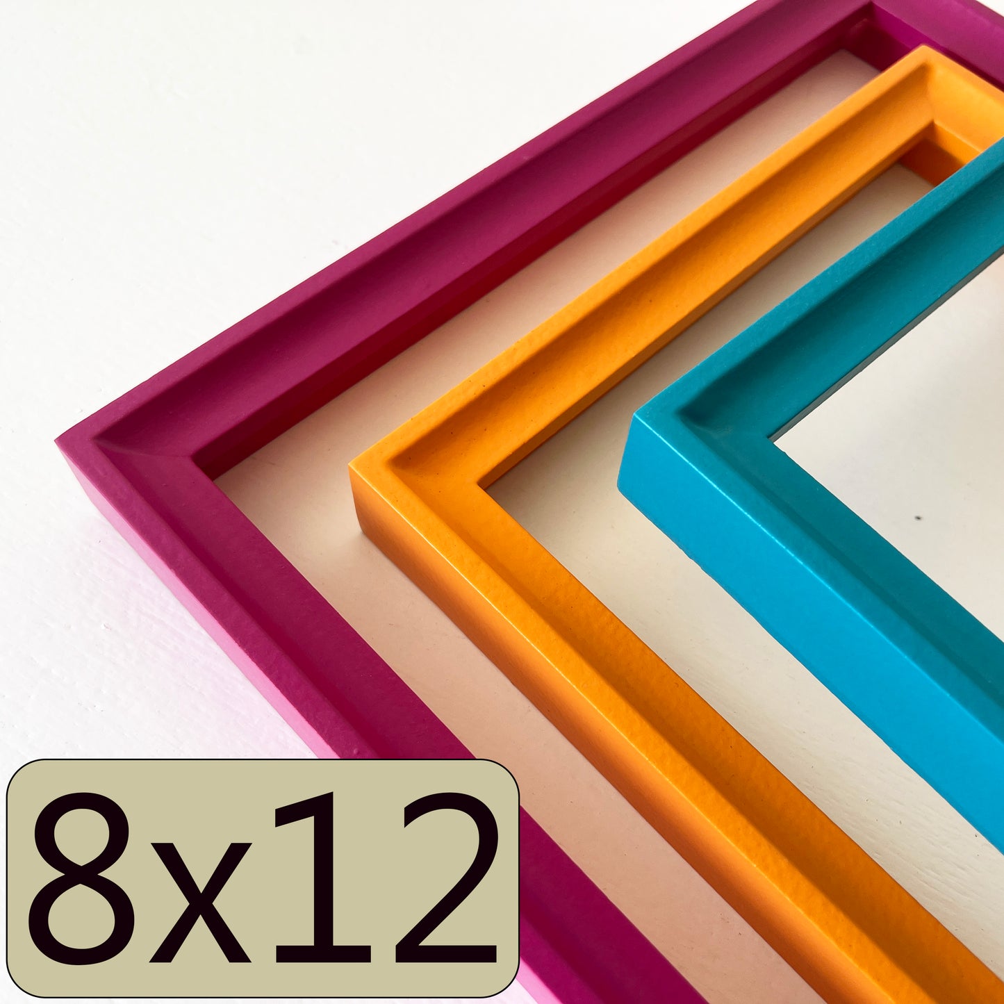 8x12" frame in Foxy Cove style - Choose your color - FREE SHIPPING