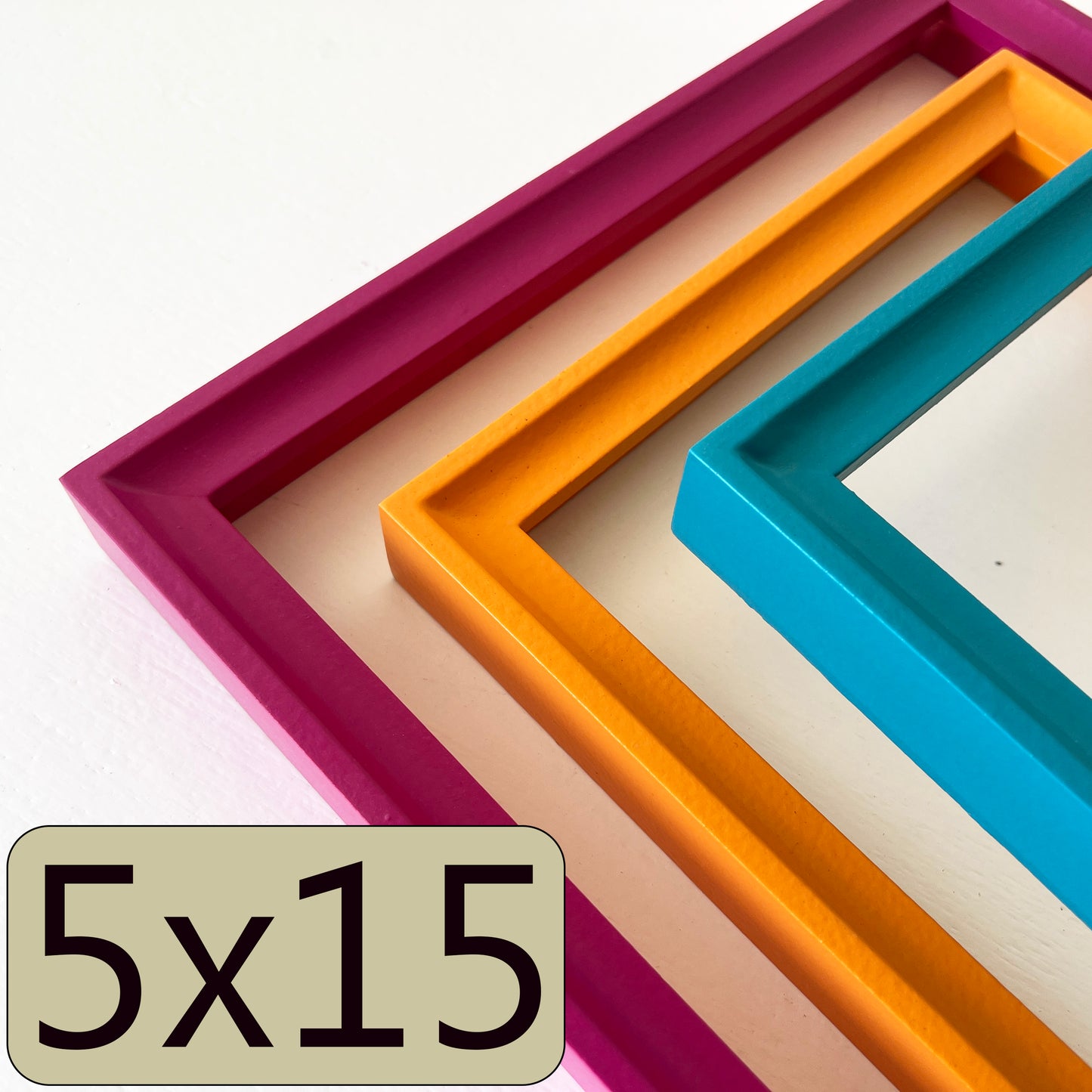 5x15" frame in Foxy Cove style - Choose your color - FREE SHIPPING