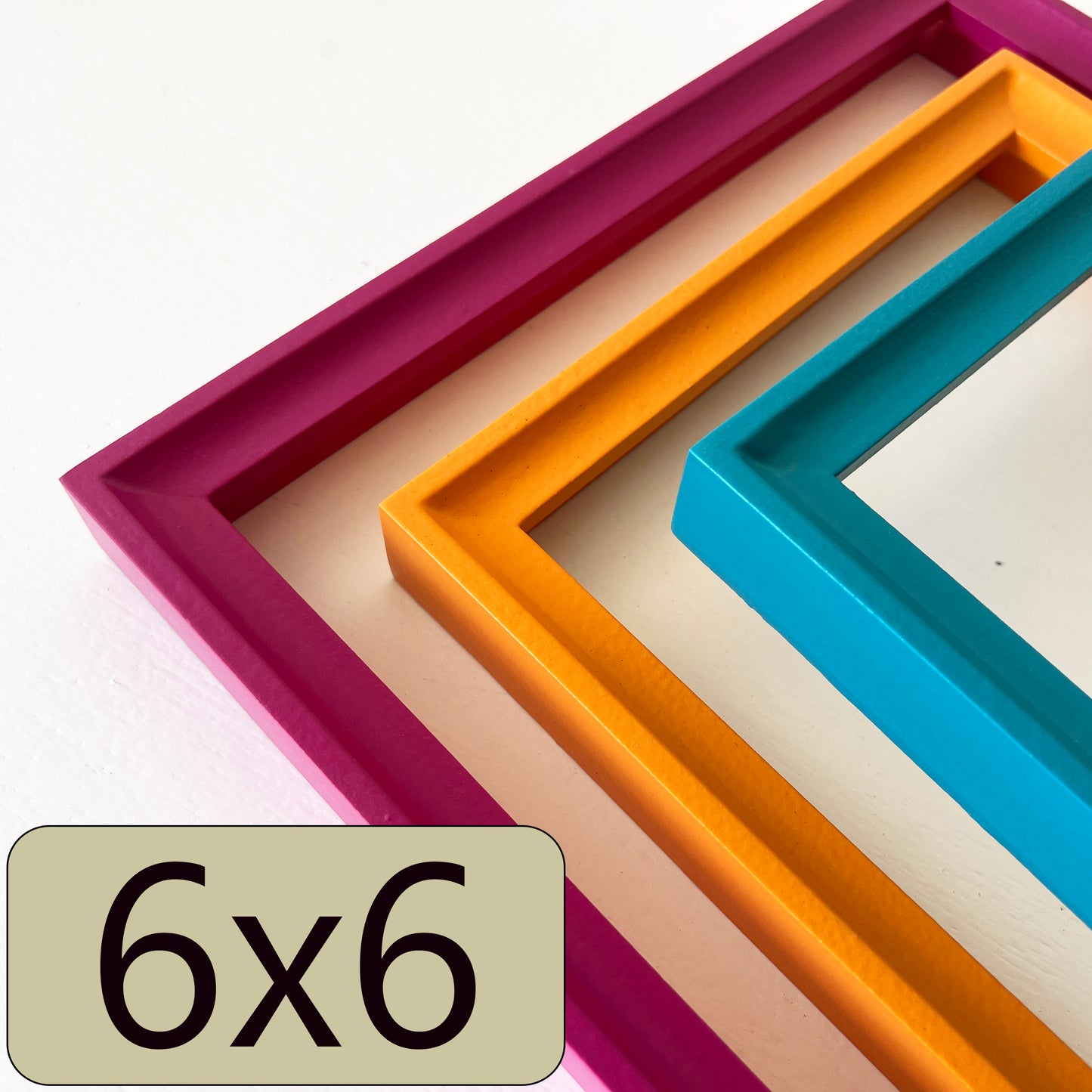 6x6" frame in Foxy Cove style - Choose your color - FREE SHIPPING