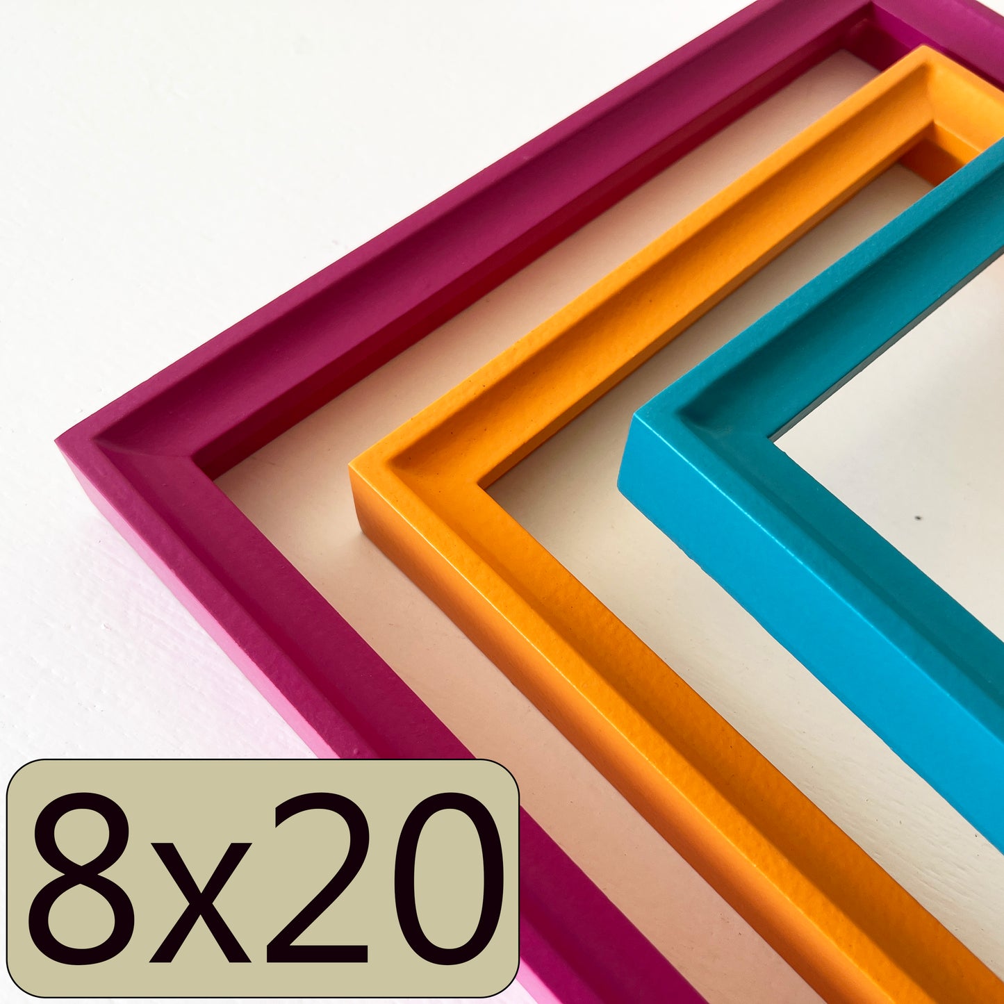 8x20" frame in Foxy Cove style - Choose your color - FREE SHIPPING
