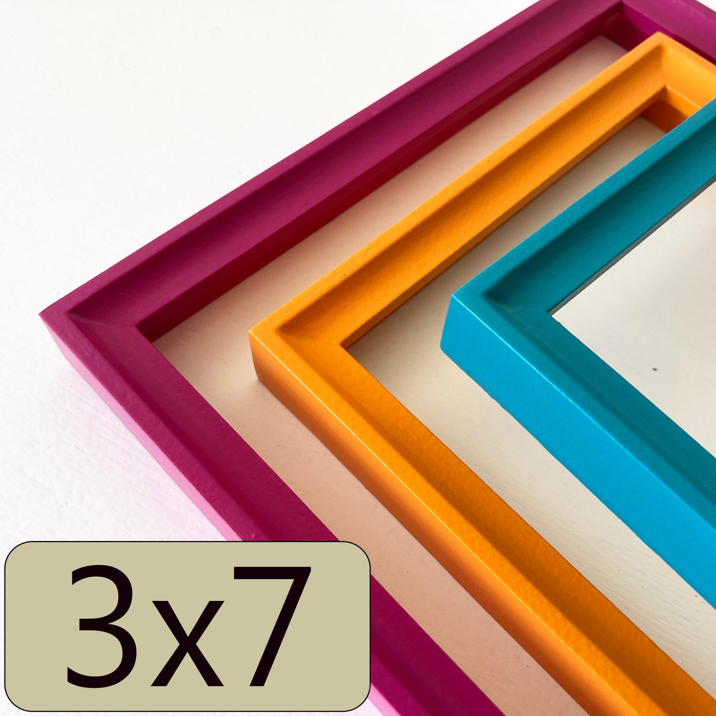 3x7" frame in Foxy Cove style - Choose your color - FREE SHIPPING