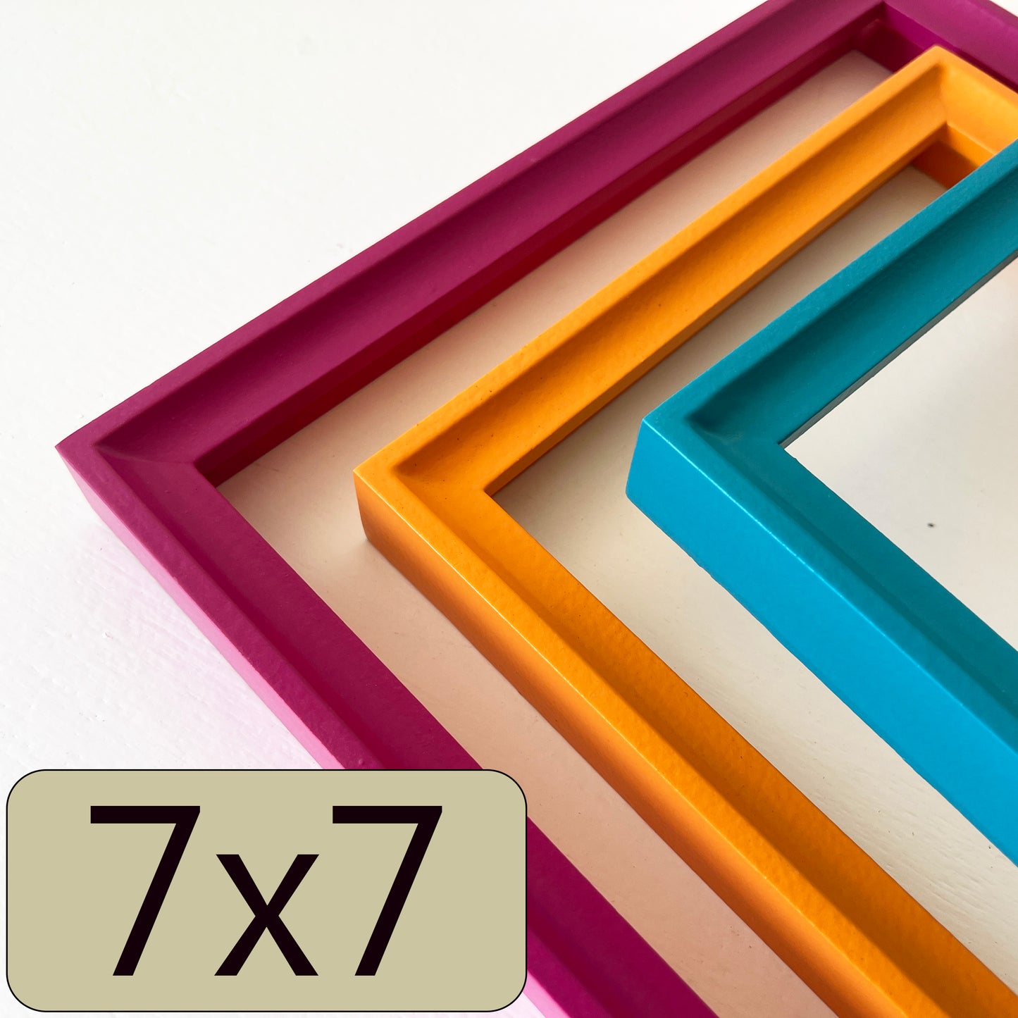 7x7" frame in Foxy Cove style - Choose your color - FREE SHIPPING