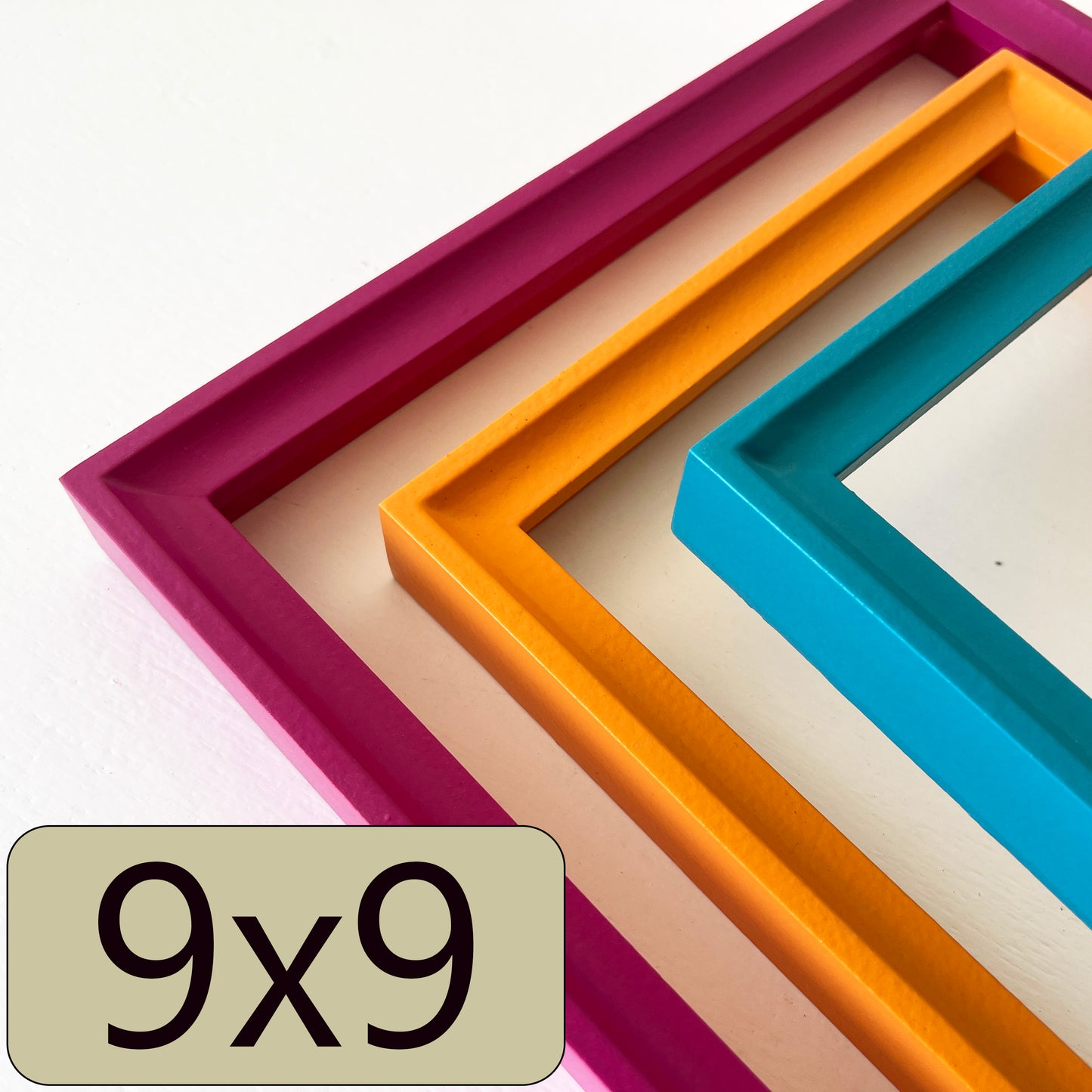 9x9" frame in Foxy Cove style - Choose your color - FREE SHIPPING