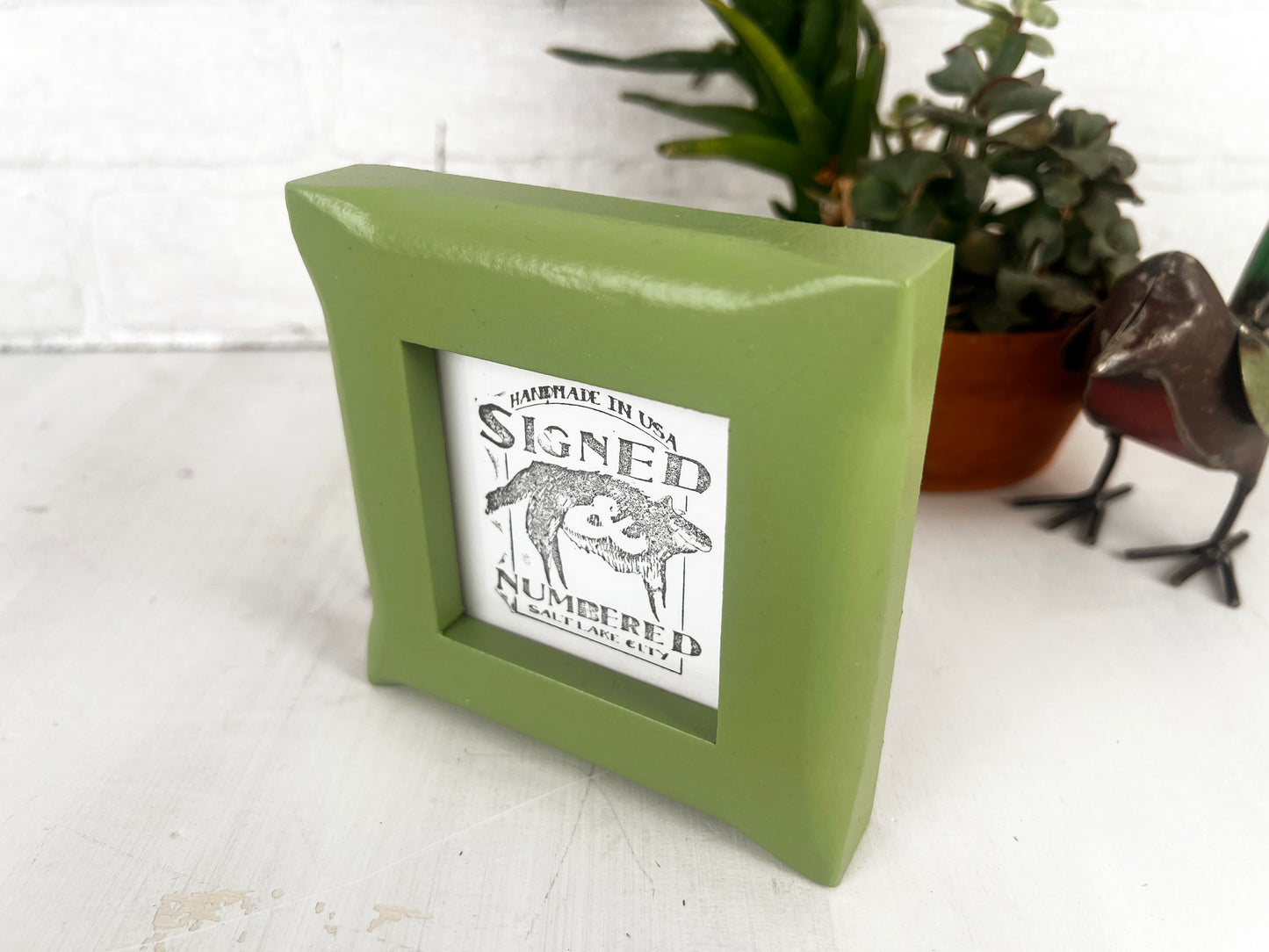 4x10" frame in 1x1 Flared Corners style - Choose your color - FREE SHIPPING