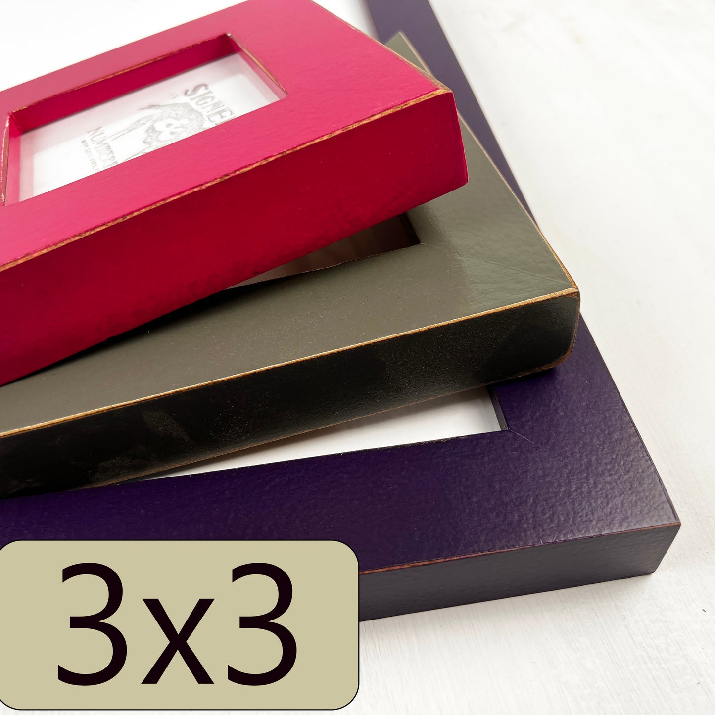 3x3" frame in Mountain Dandy style - Choose your color - FREE SHIPPING