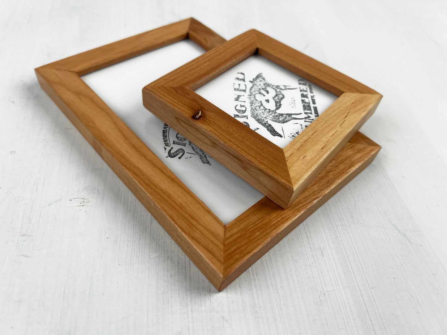 Solid Alder Picture Frame in Peewee Hardwood Molding - Choose Your Size - Ships Right Away!