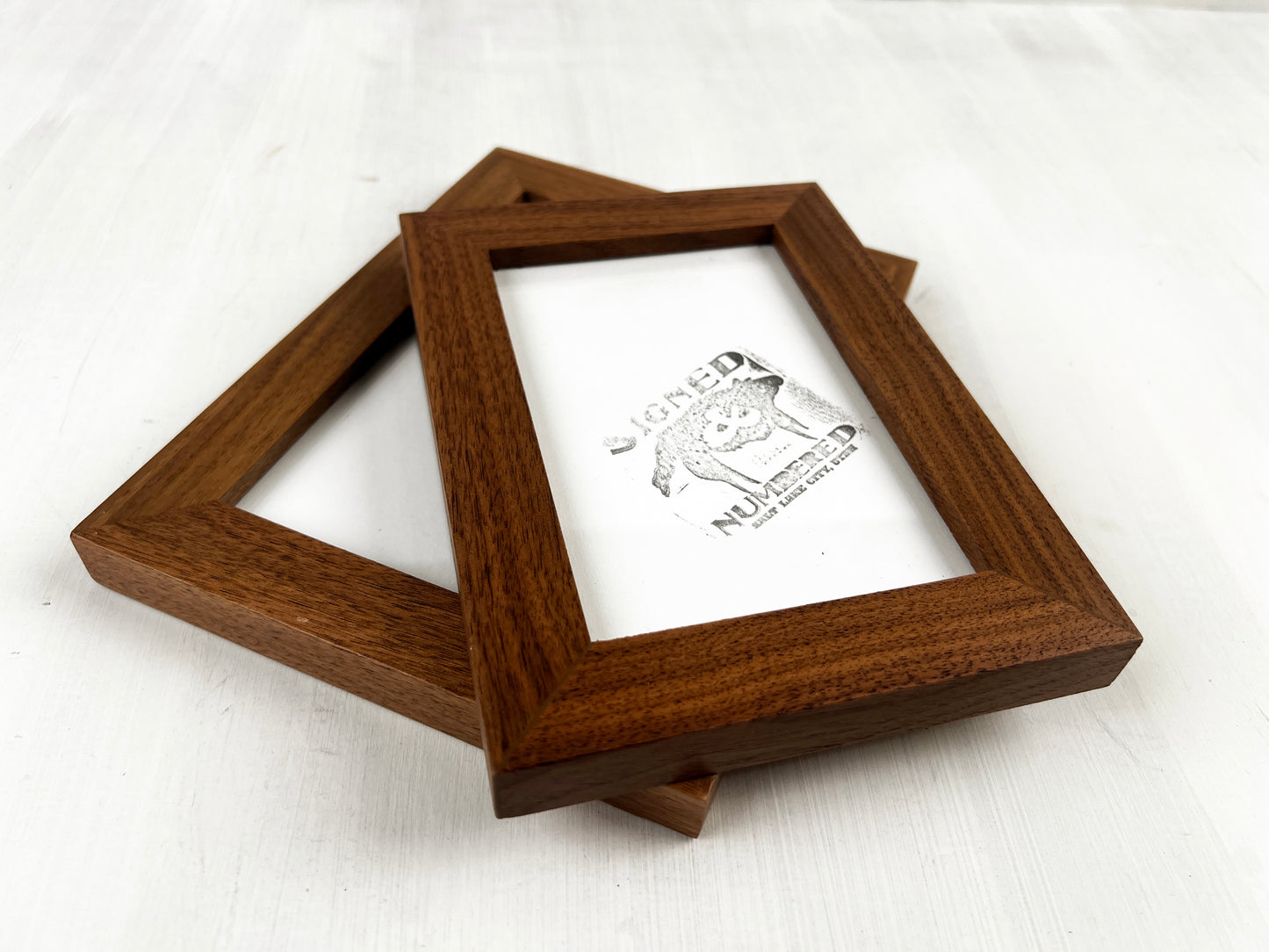 Solid Walnut Picture Frame in Peewee Hardwood Molding- Choose Your Size - Ships Right Away!