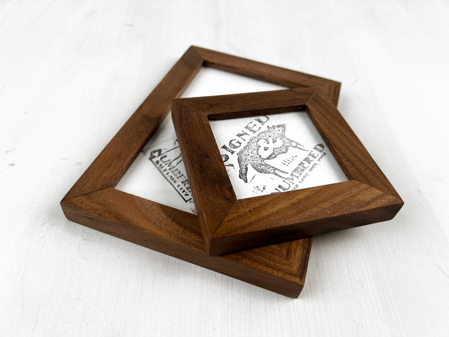 Solid Walnut Picture Frame in Peewee Hardwood Molding- Choose Your Size - Ships Right Away!