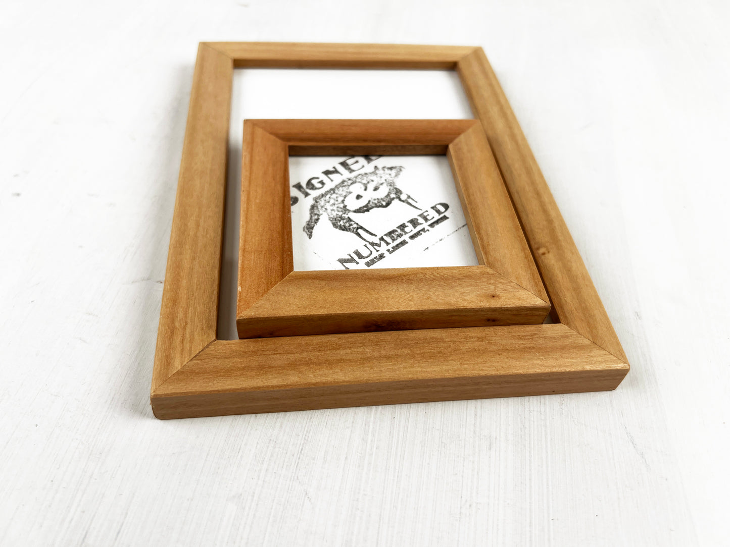 Solid Willow Picture Frame in Peewee Hardwood Molding- Choose Your Size - Ships Right Away!
