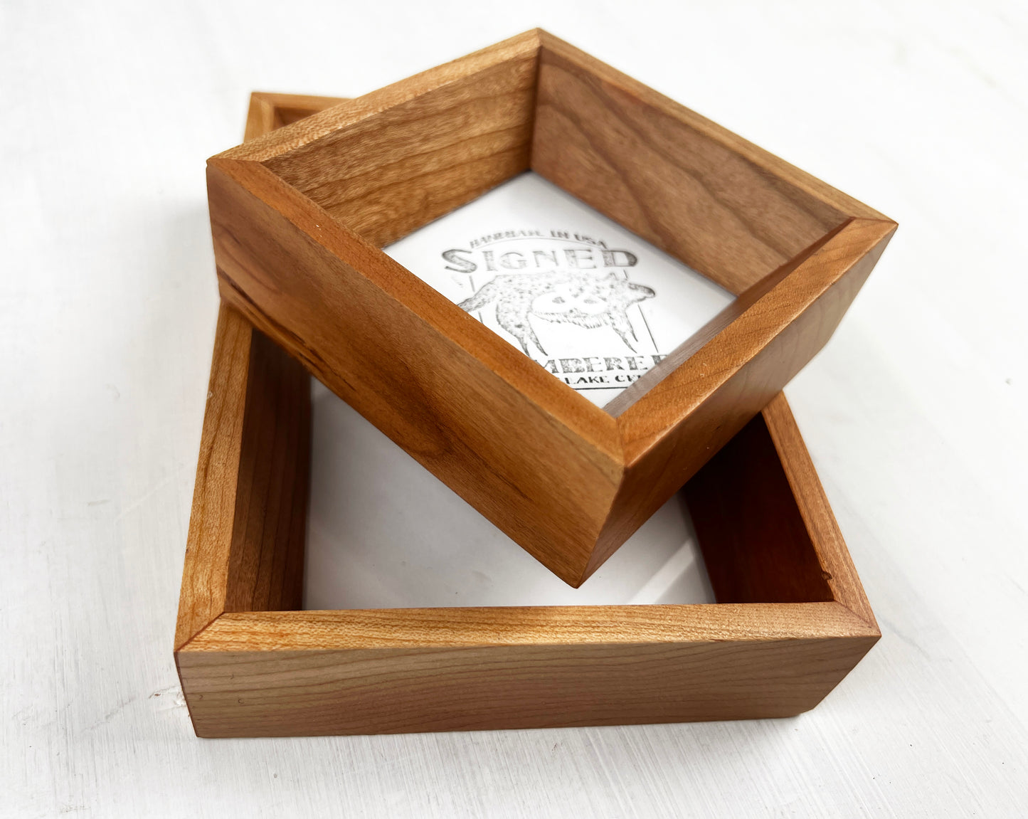Solid Cherry Picture Frame in Park Slope Hardwood Molding- Choose Your Size - Ships Right Away!