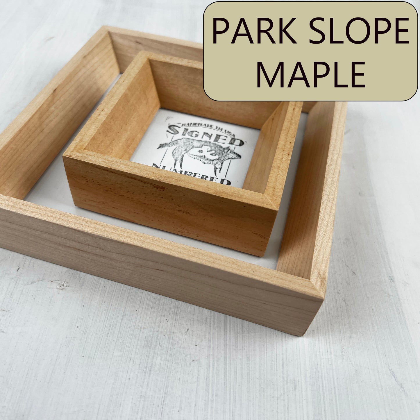 Solid Maple Picture Frame in Park Slope Hardwood Molding- Choose Your Size - Ships Right Away!