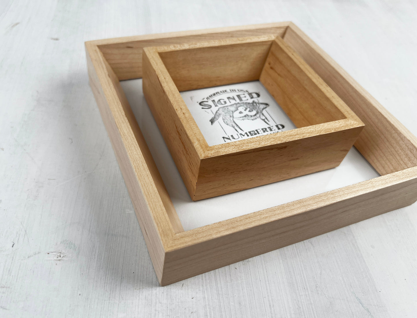Solid Maple Picture Frame in Park Slope Hardwood Molding- Choose Your Size - Ships Right Away!