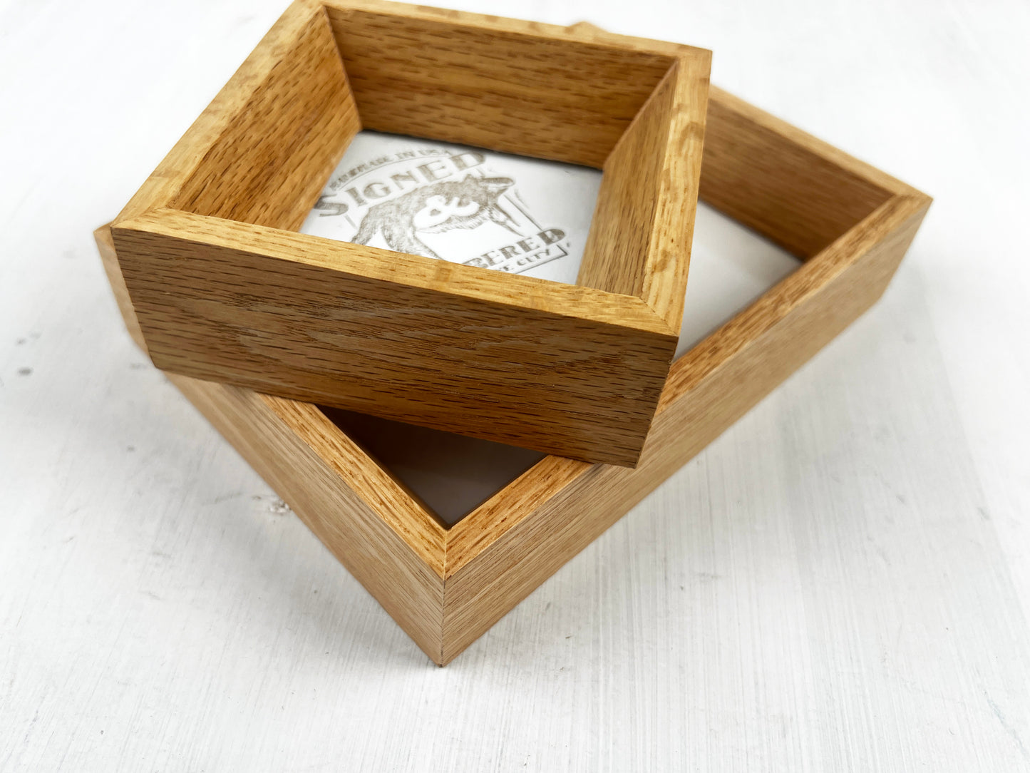 Solid Oak Picture Frame in Park Slope Hardwood Molding- Choose Your Size - Ships Right Away!