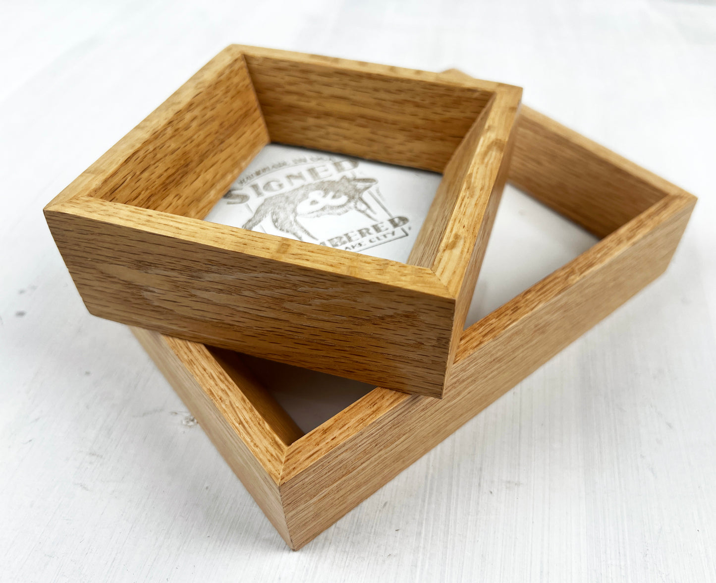 Solid Oak Picture Frame in Park Slope Hardwood Molding- Choose Your Size - Ships Right Away!