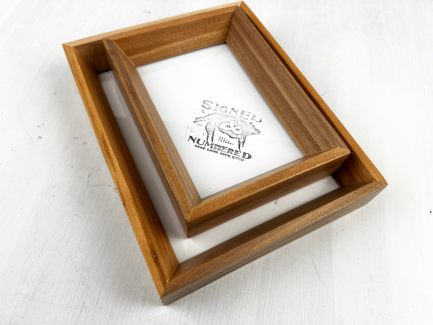 Park Slope frame style in Solid Natural Willow Hardwood - Choose your size - FREE SHIPPING!