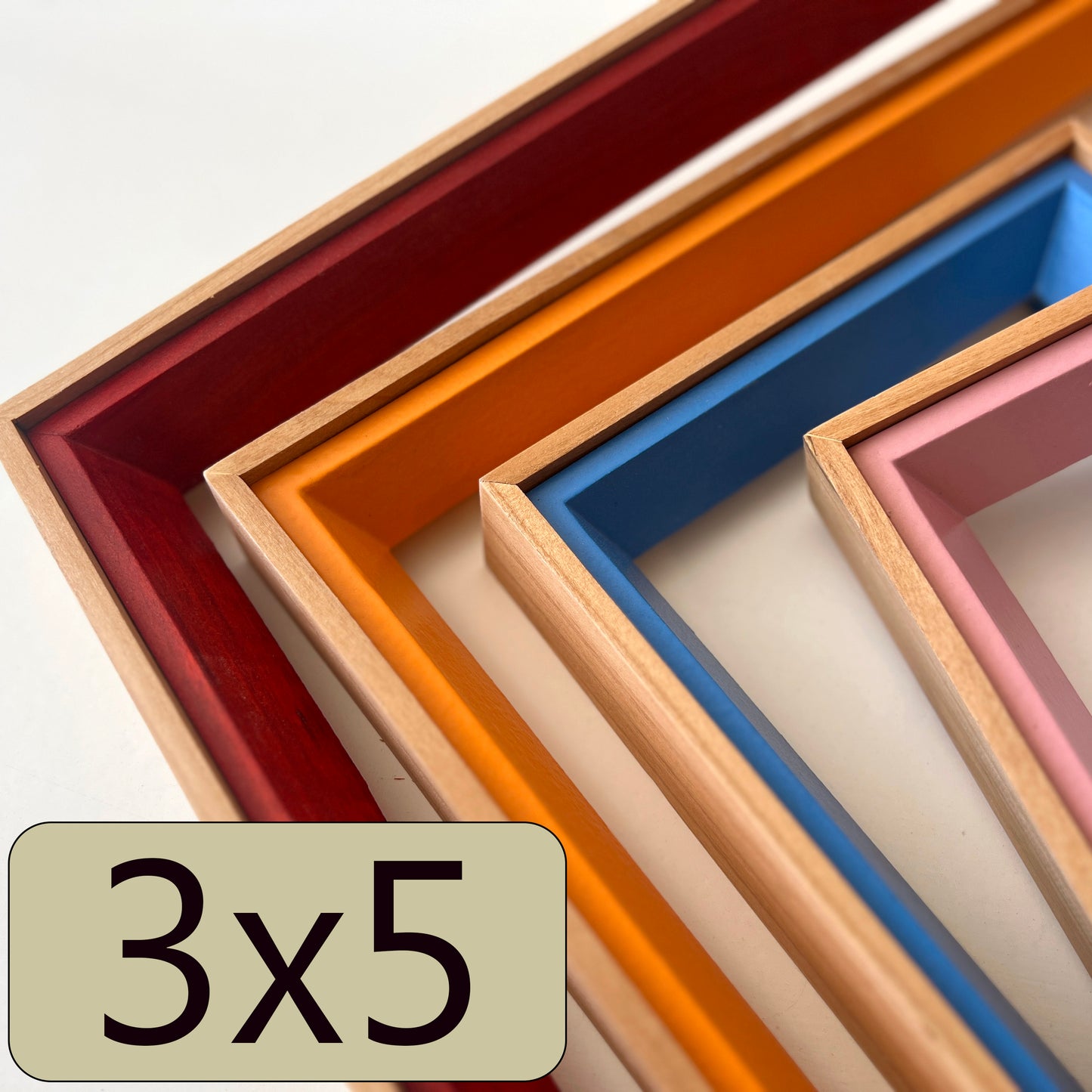 3x5" frame in Park Slope + Alder Build Up style - Choose your color - FREE SHIPPING