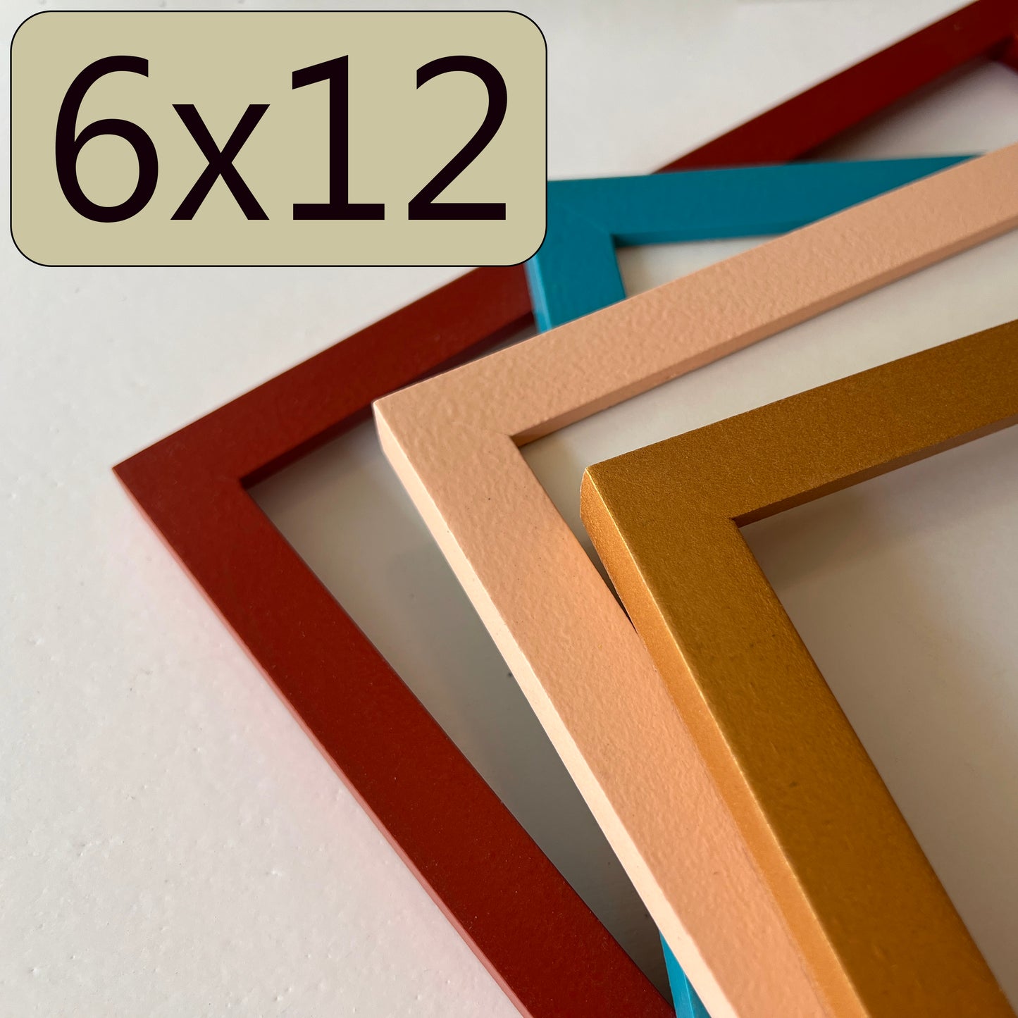 6x12" frame in Peewee style - Choose your color - FREE SHIPPING