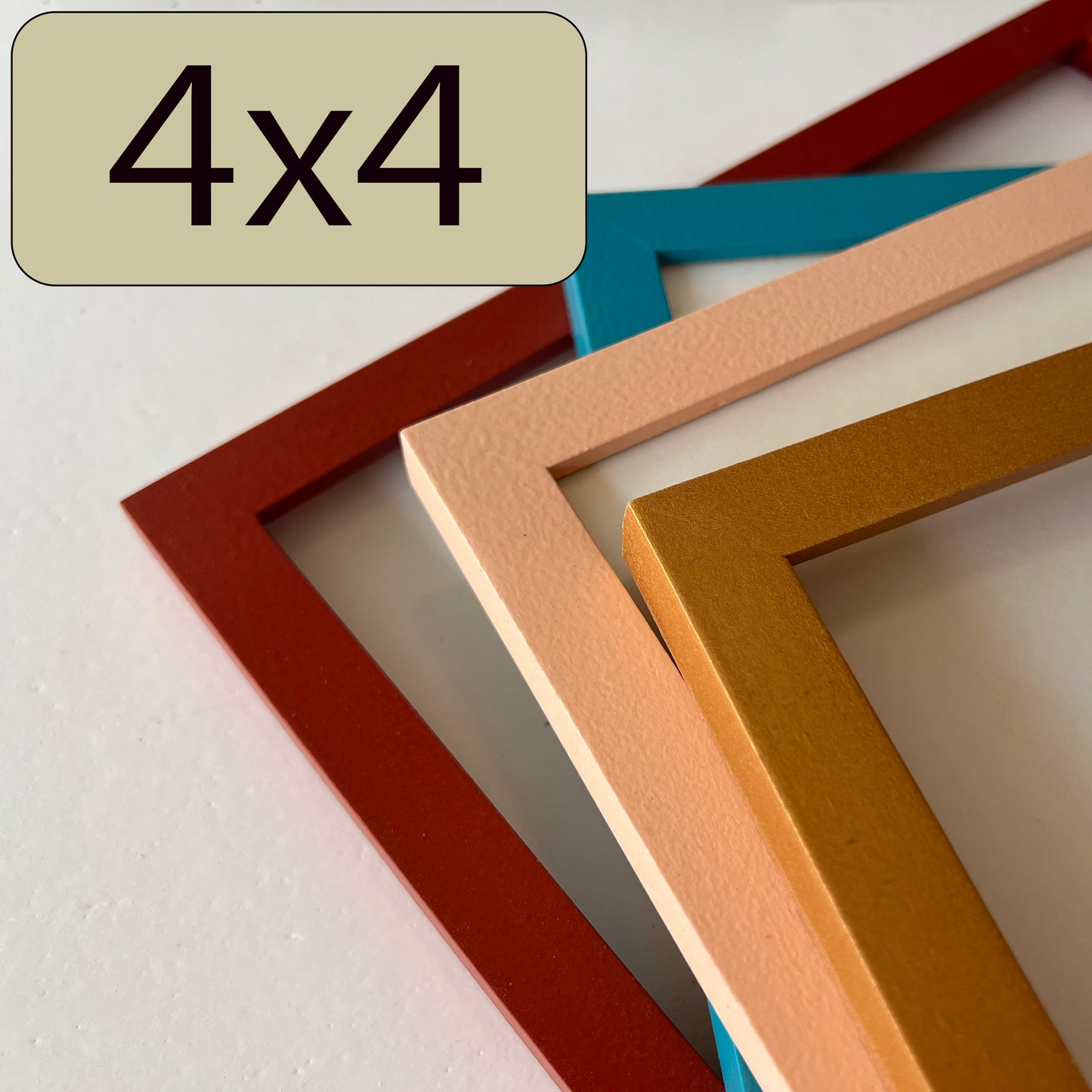4x4" frame in Peewee style - Choose your color - FREE SHIPPING