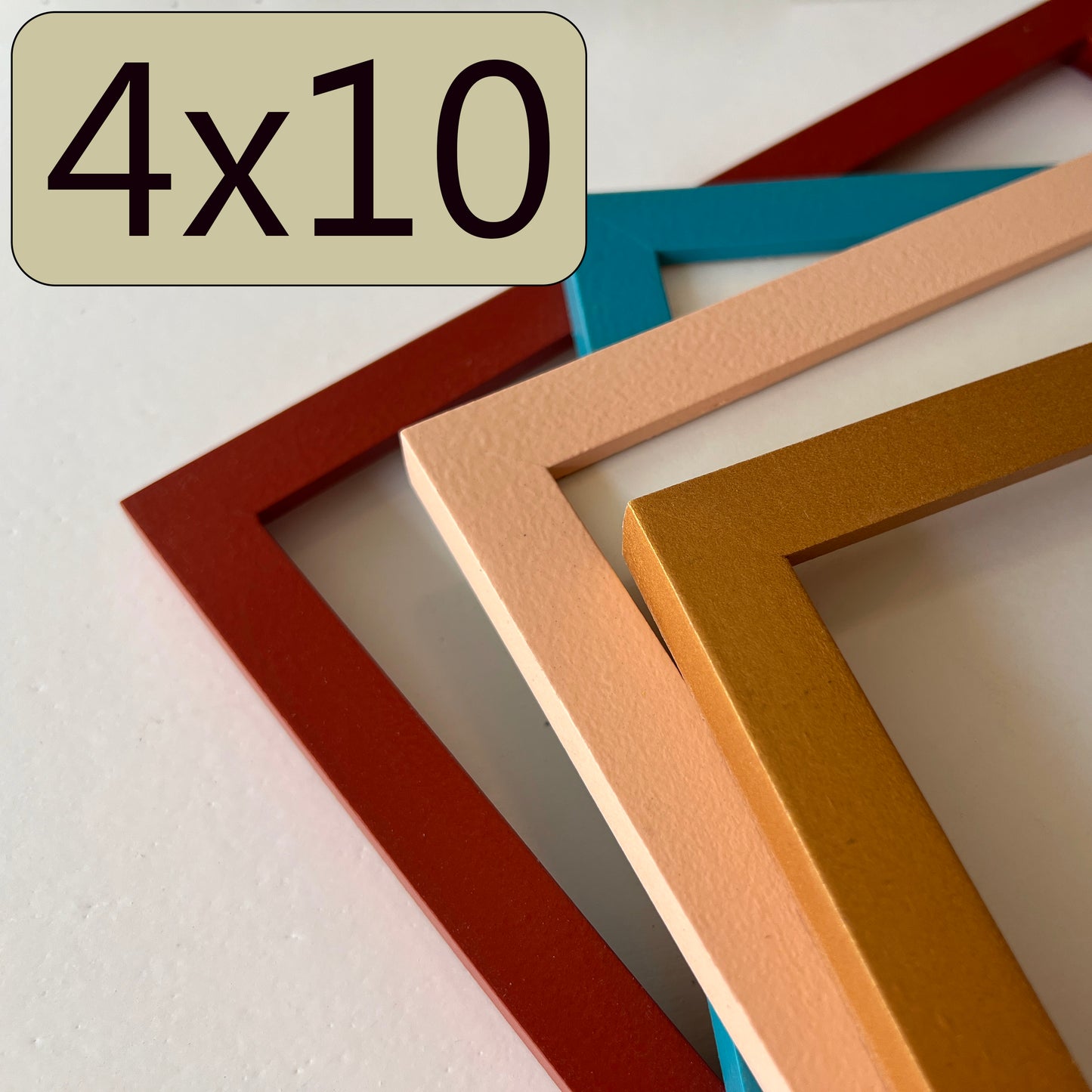 4x10" frame in Peewee style - Choose your color - FREE SHIPPING